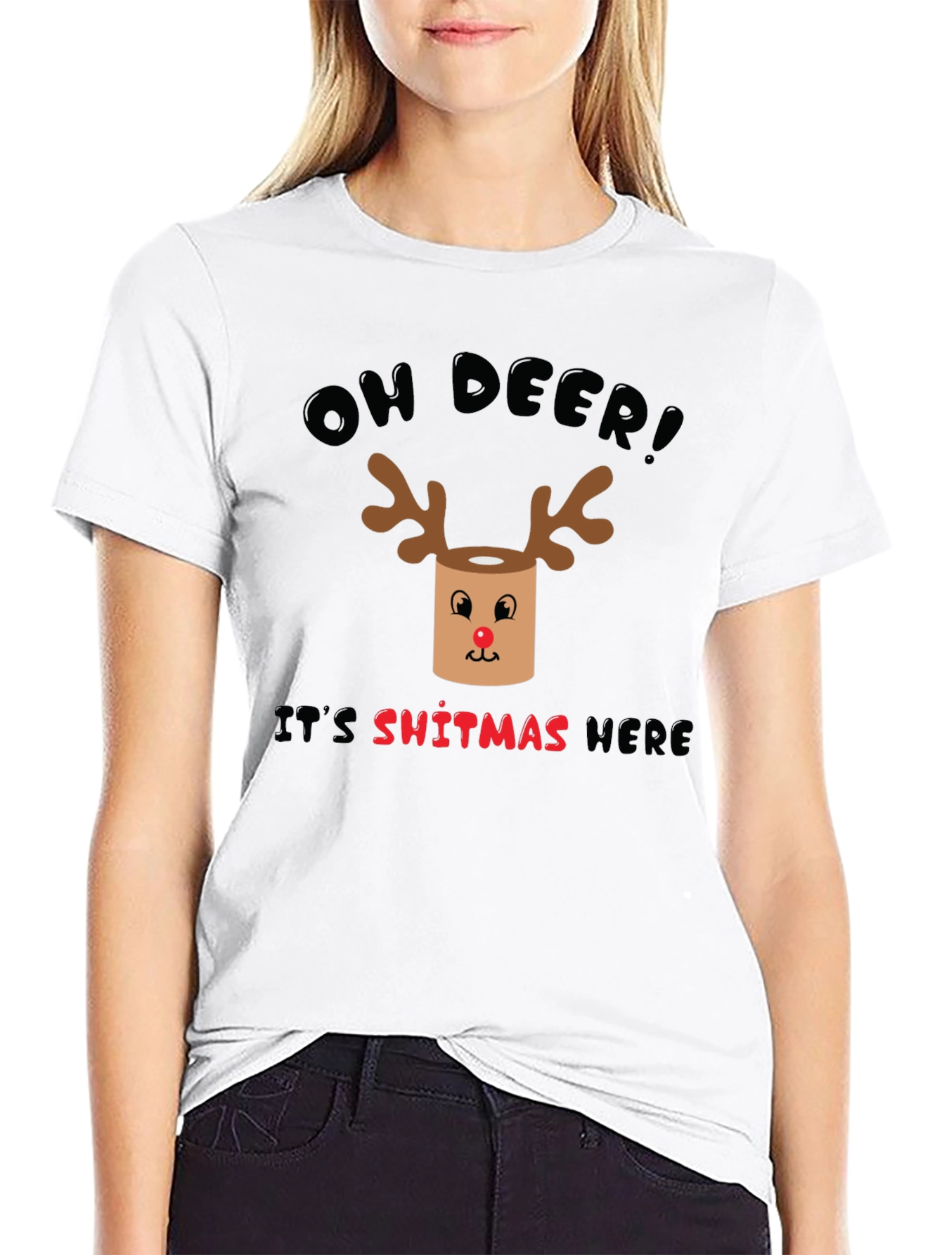 Oh Deer! Its Sh*tmas Here Funny Christmas T-Shirt
