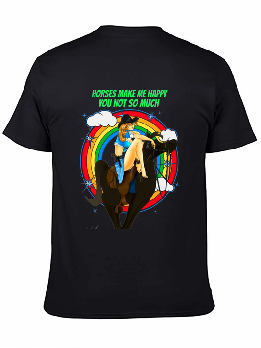 Horses Make Me Happy T-Shirt