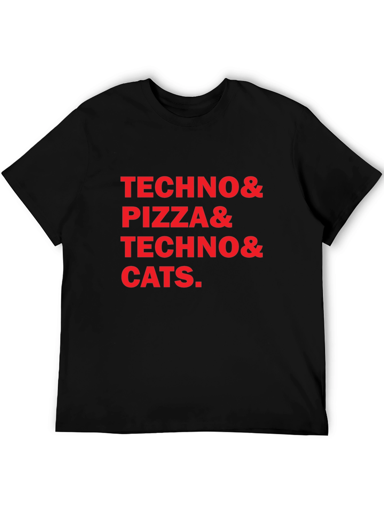 Techno Pizza Cats Graphic Tee