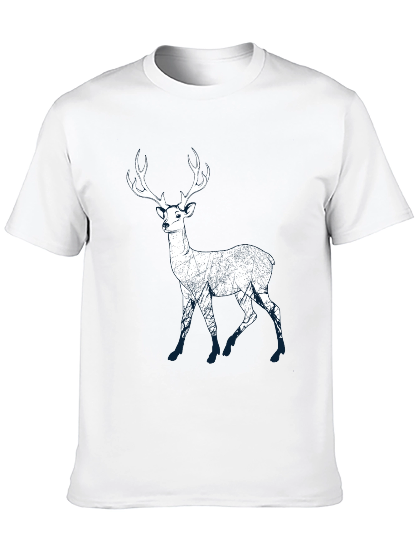 Deer Silhouette Graphic Tee - Nature Lovers T-Shirt