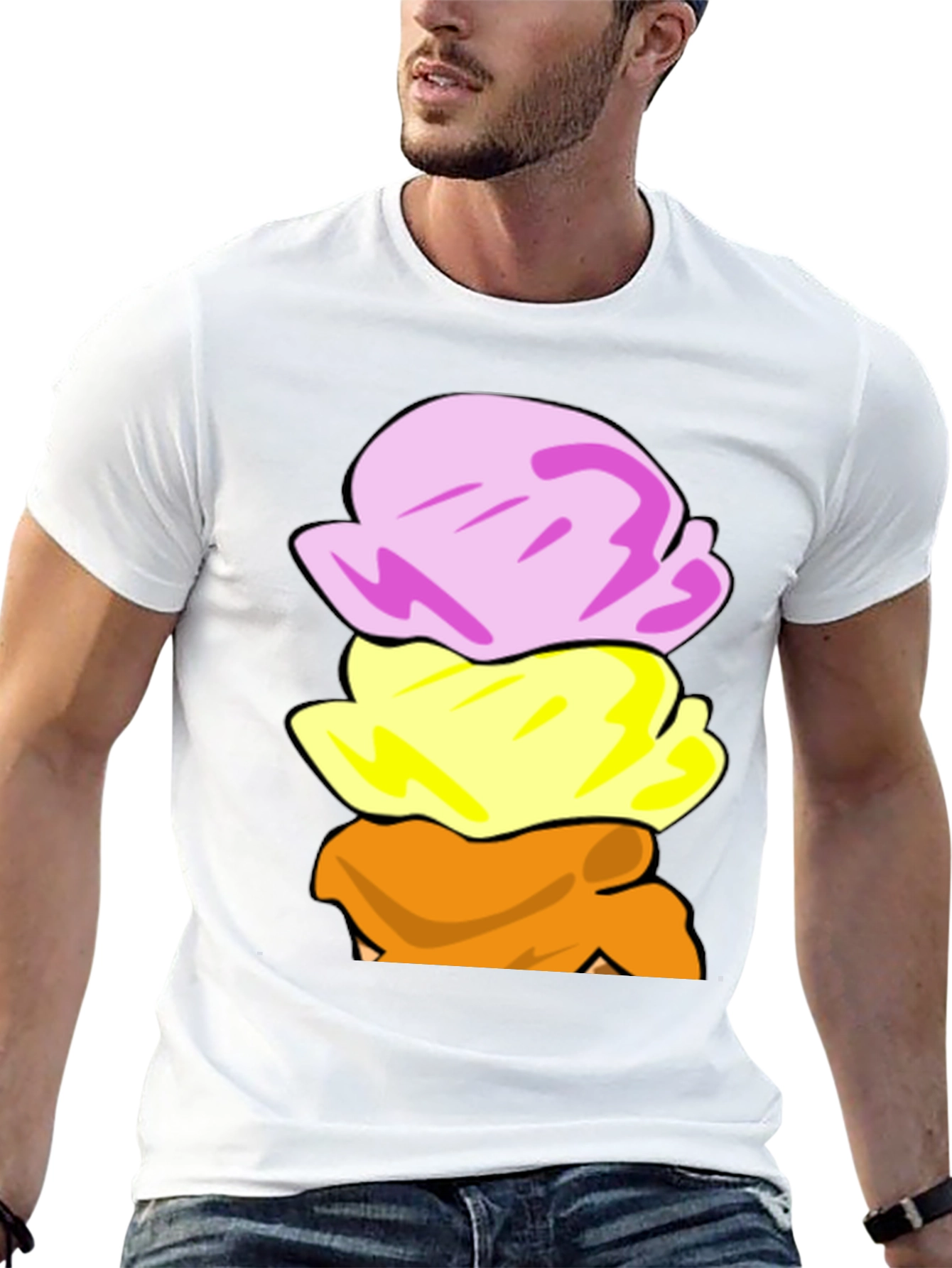 Ice Cream Scoop Stack Graphic T-Shirt