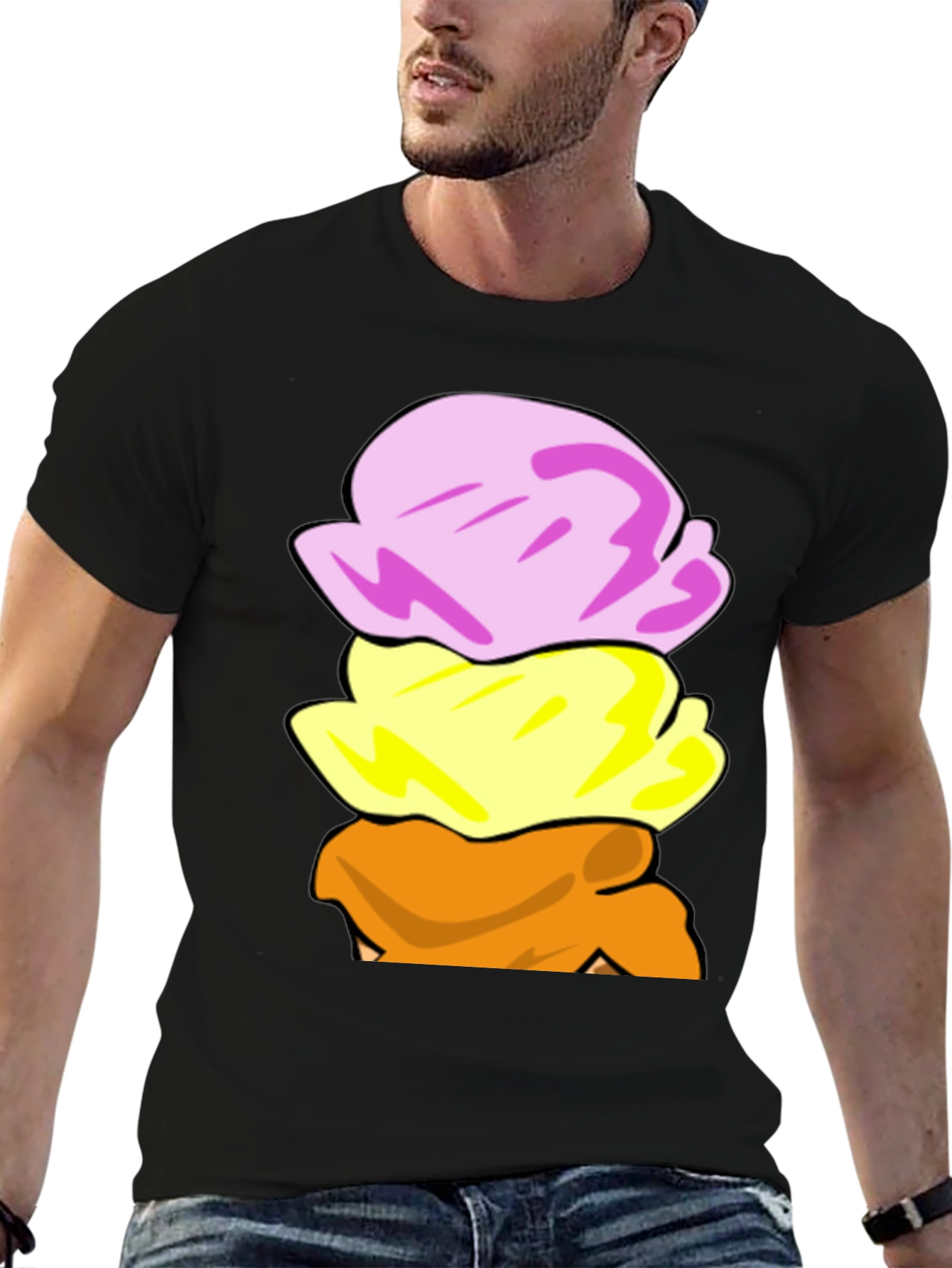 Ice Cream Scoop Stack Graphic T-Shirt