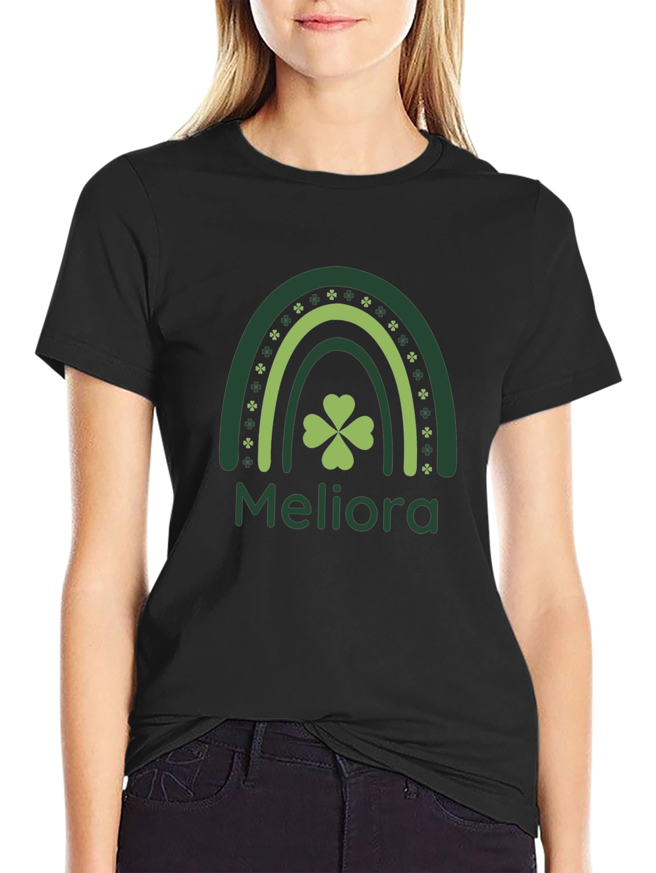 Meliora Shamrock Rainbow St. Patricks Day T-Shirt