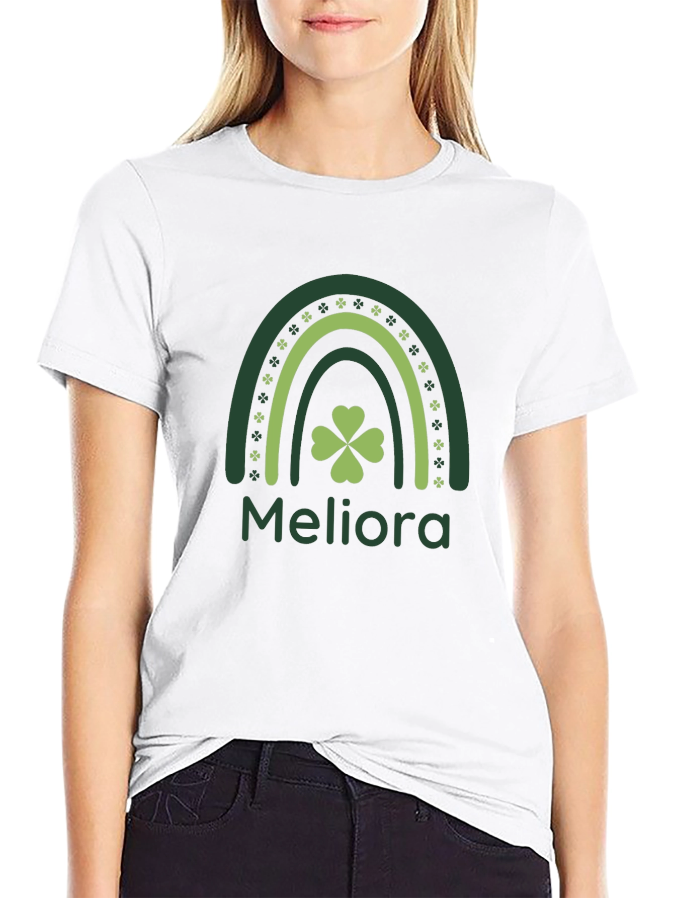Meliora Shamrock Rainbow St. Patricks Day T-Shirt