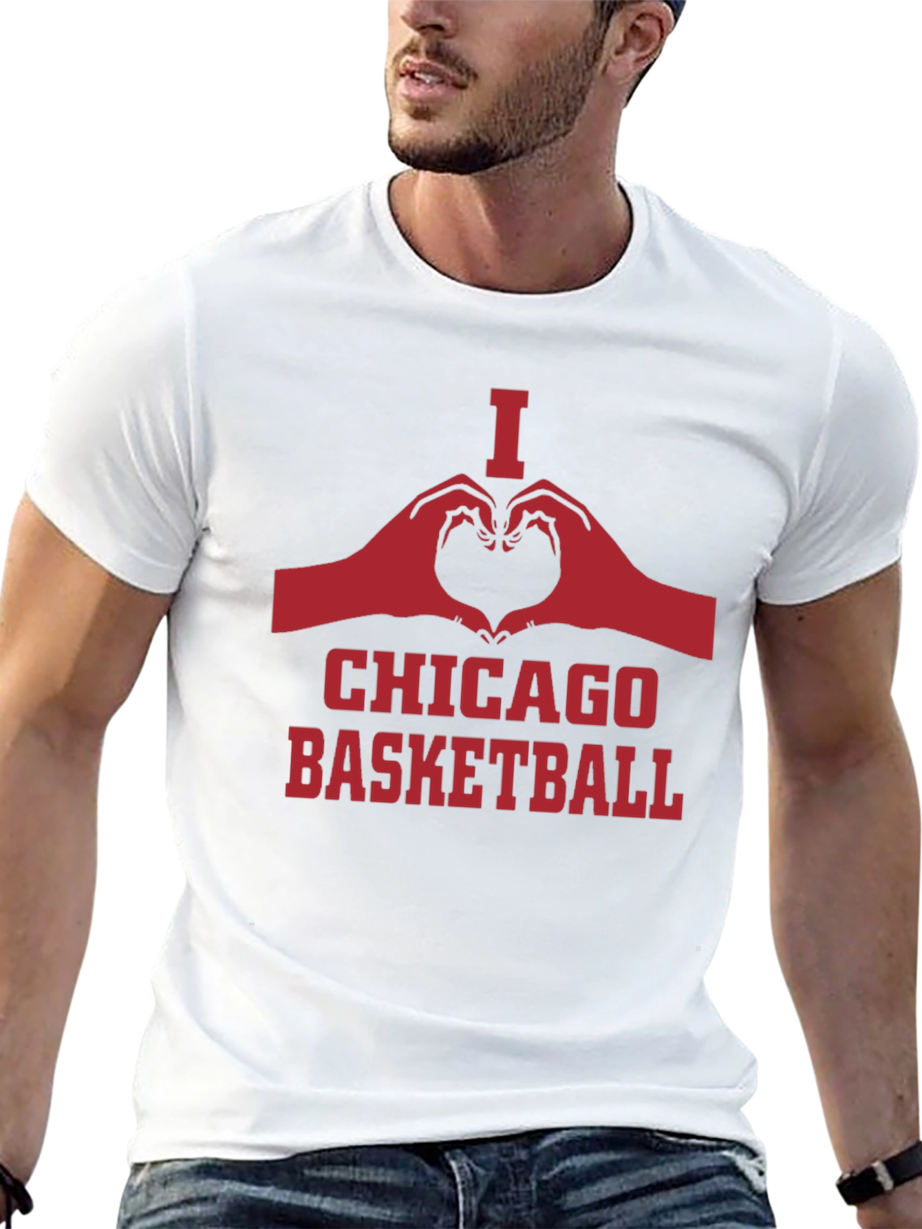 I Love Chicago Basketball T-Shirt