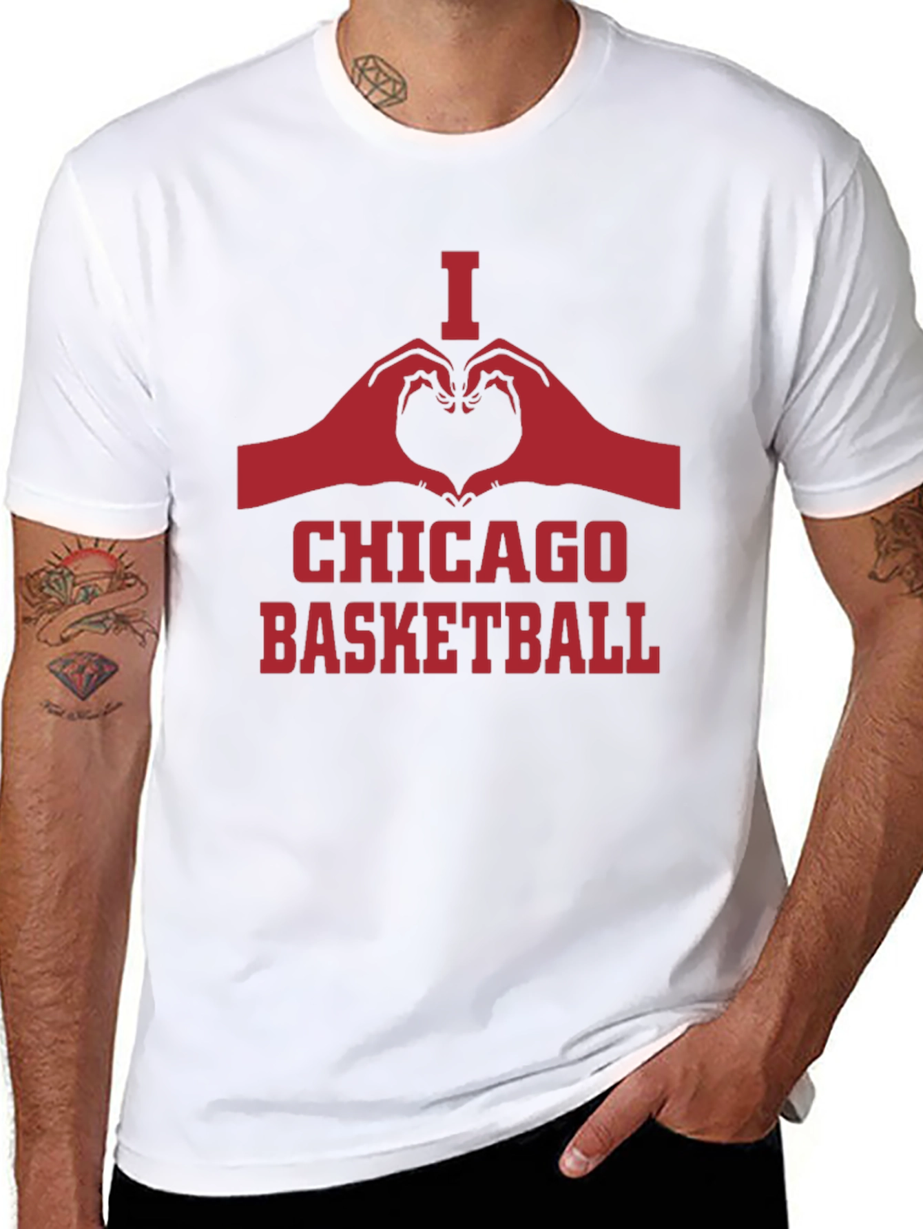 I Love Chicago Basketball T-Shirt