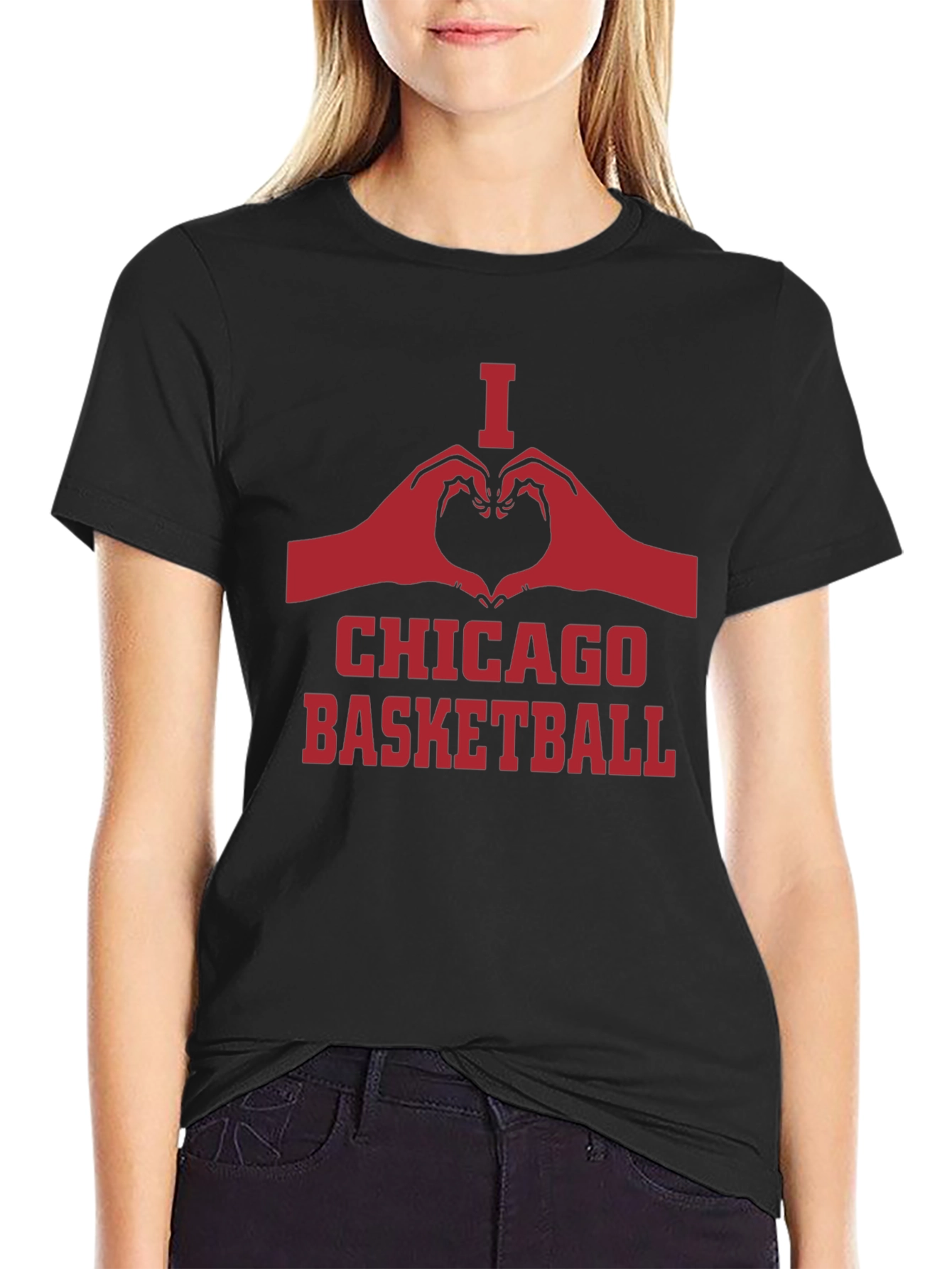 I Love Chicago Basketball T-Shirt