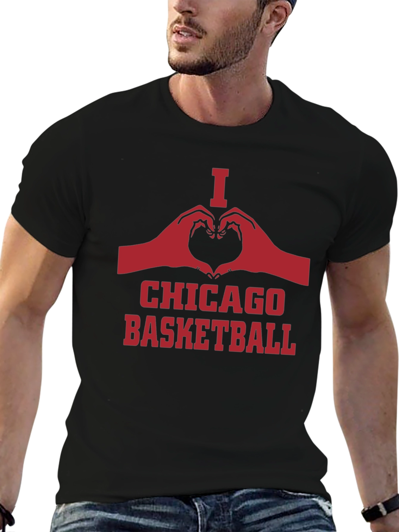 I Love Chicago Basketball T-Shirt