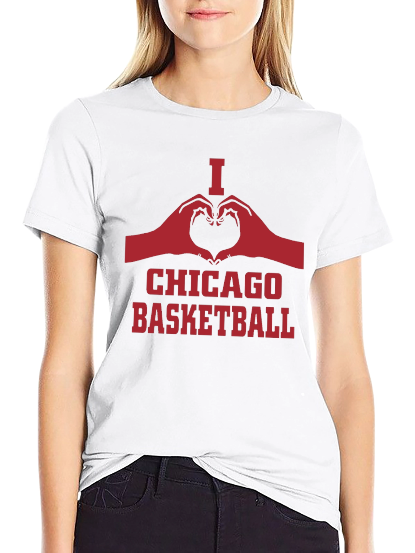 I Love Chicago Basketball T-Shirt