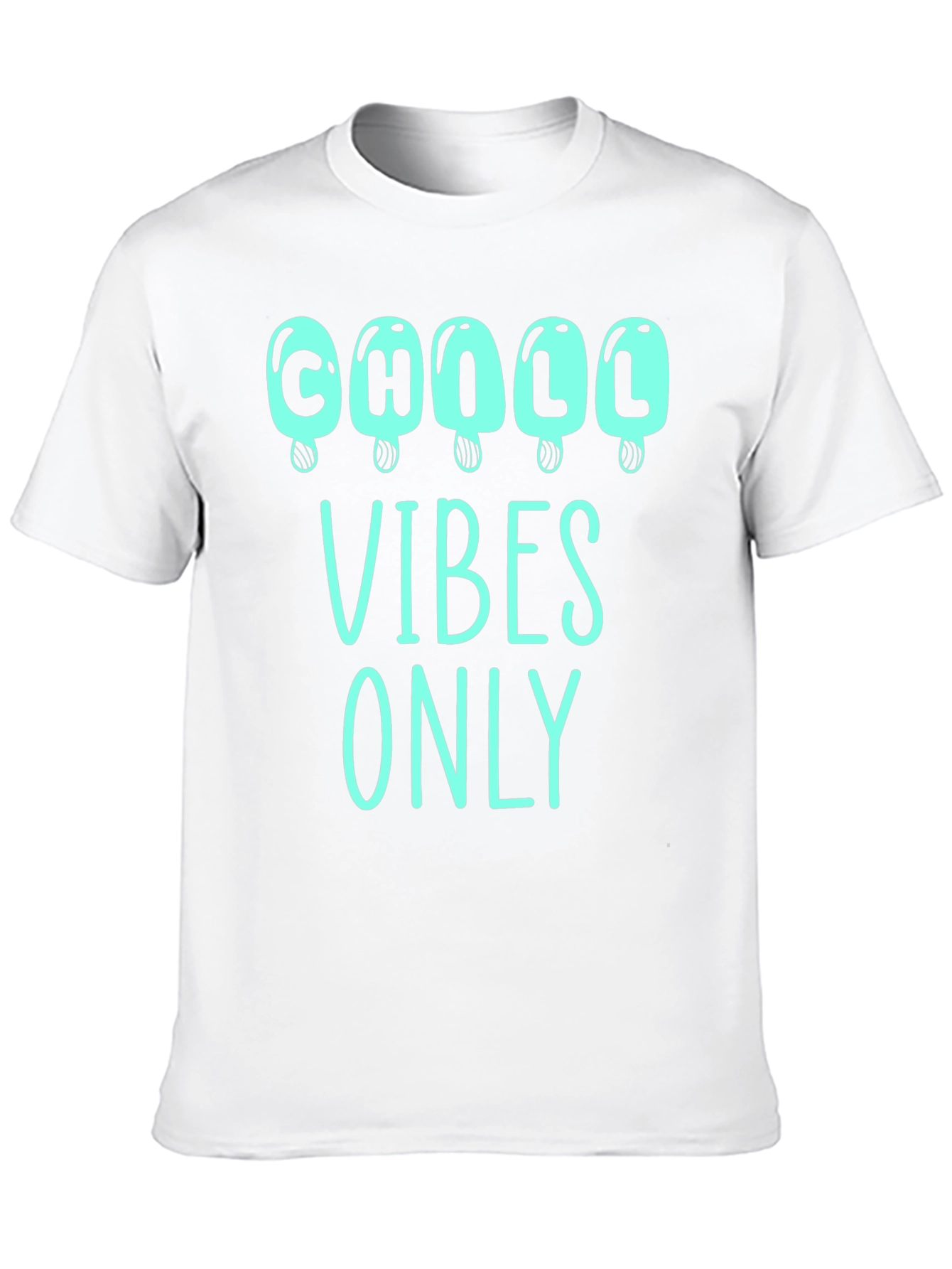 Chill Vibes Only Graphic Tee - Ice Cream Design