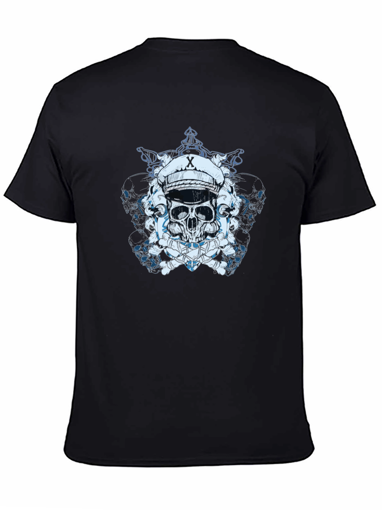 Skull Captain T-Shirt - Edgy Graphic Tee