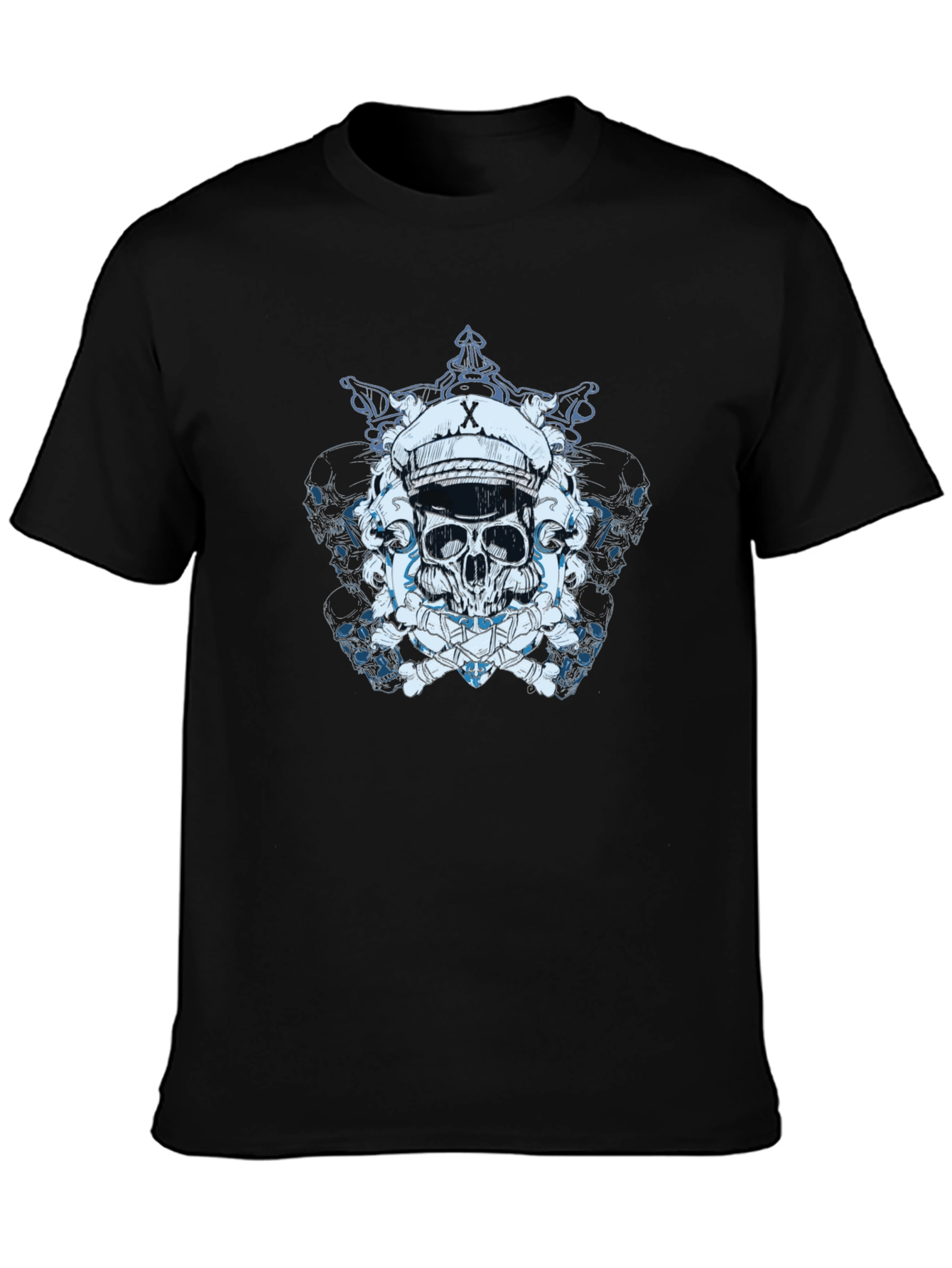 Skull Captain T-Shirt - Edgy Graphic Tee