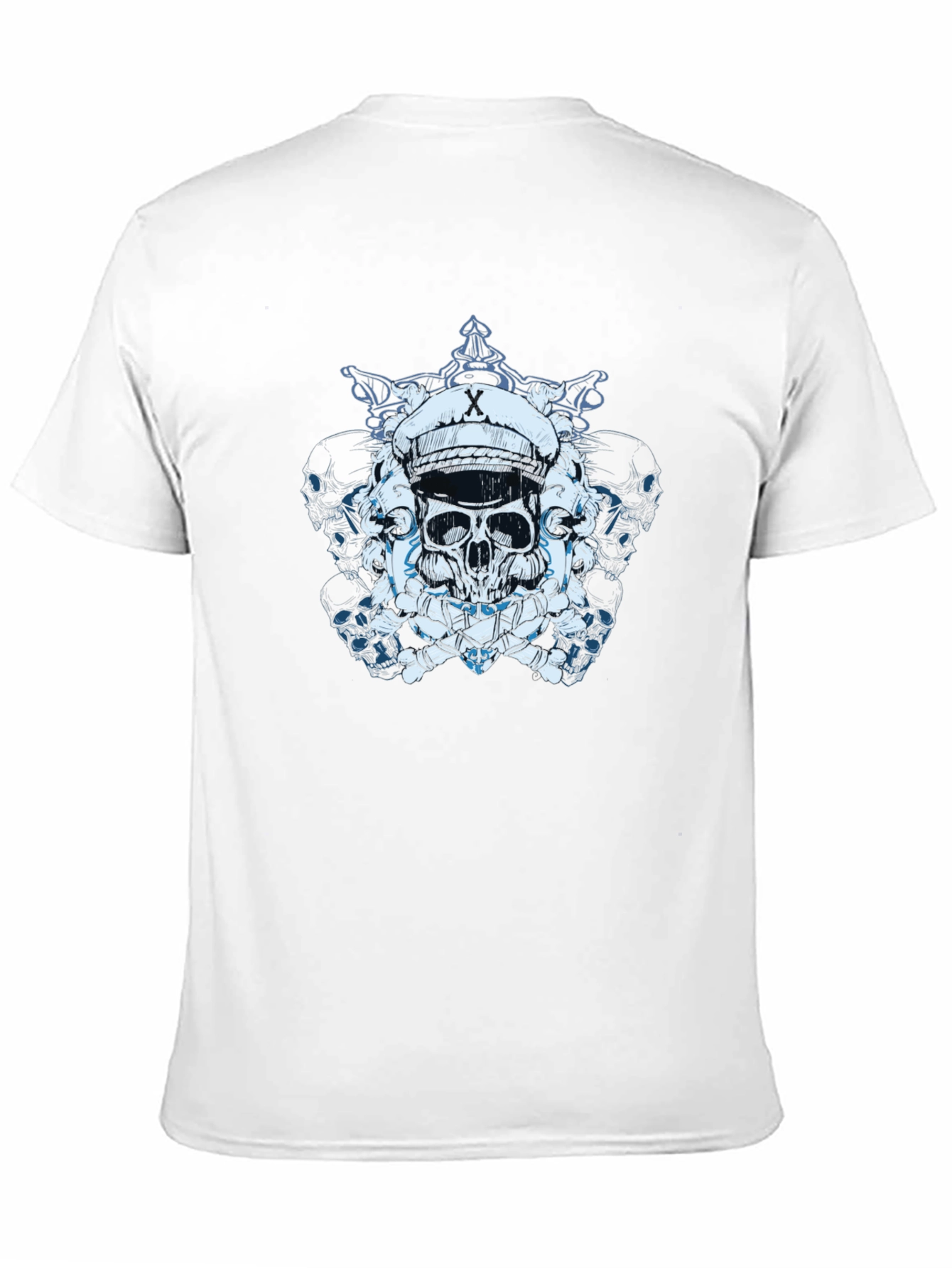 Skull Captain T-Shirt - Edgy Graphic Tee
