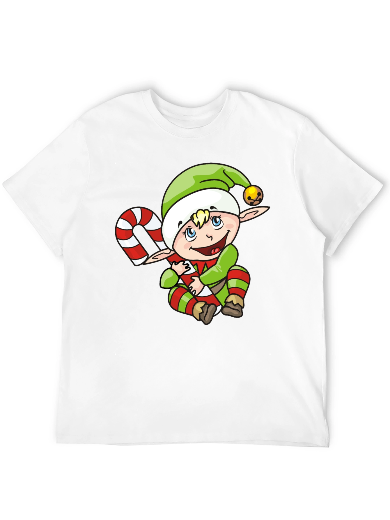 Elf with Candy Cane T-Shirt