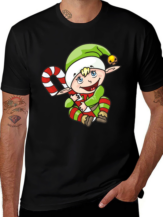 Elf with Candy Cane T-Shirt