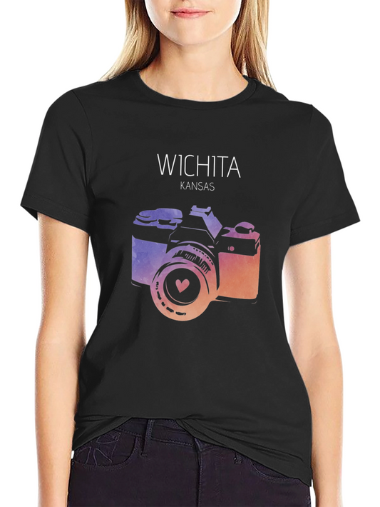 Wichita Kansas Camera Graphic T-Shirt