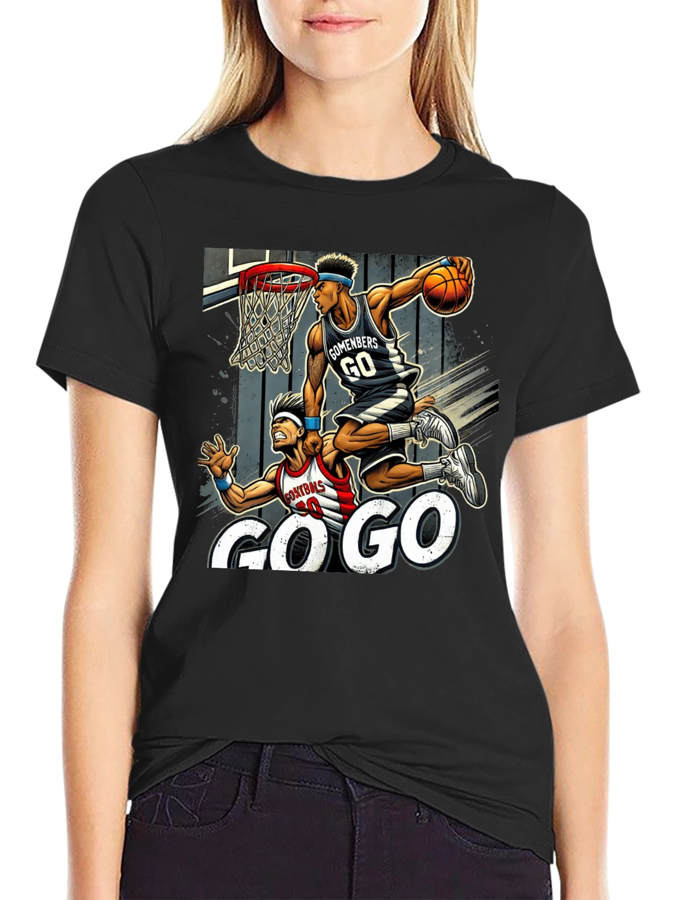Go Go Basketball Graphic T-Shirt