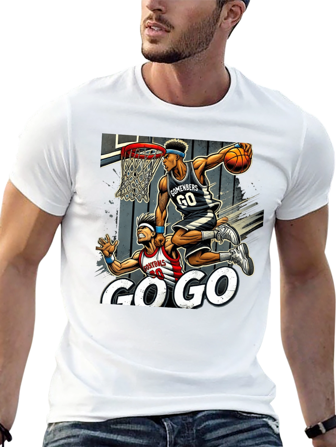 Go Go Basketball Graphic T-Shirt