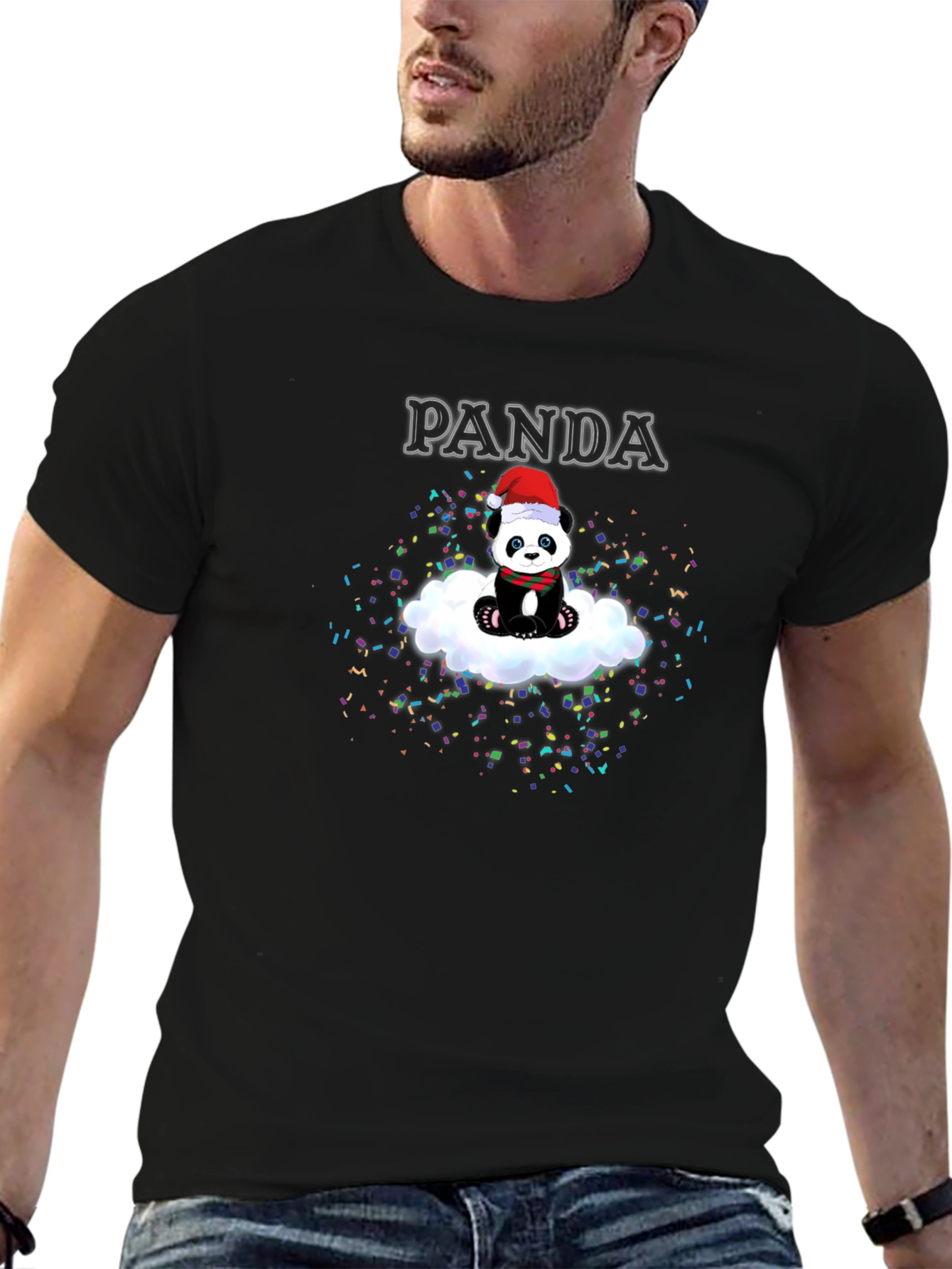 Panda Cloud Christmas T-Shirt