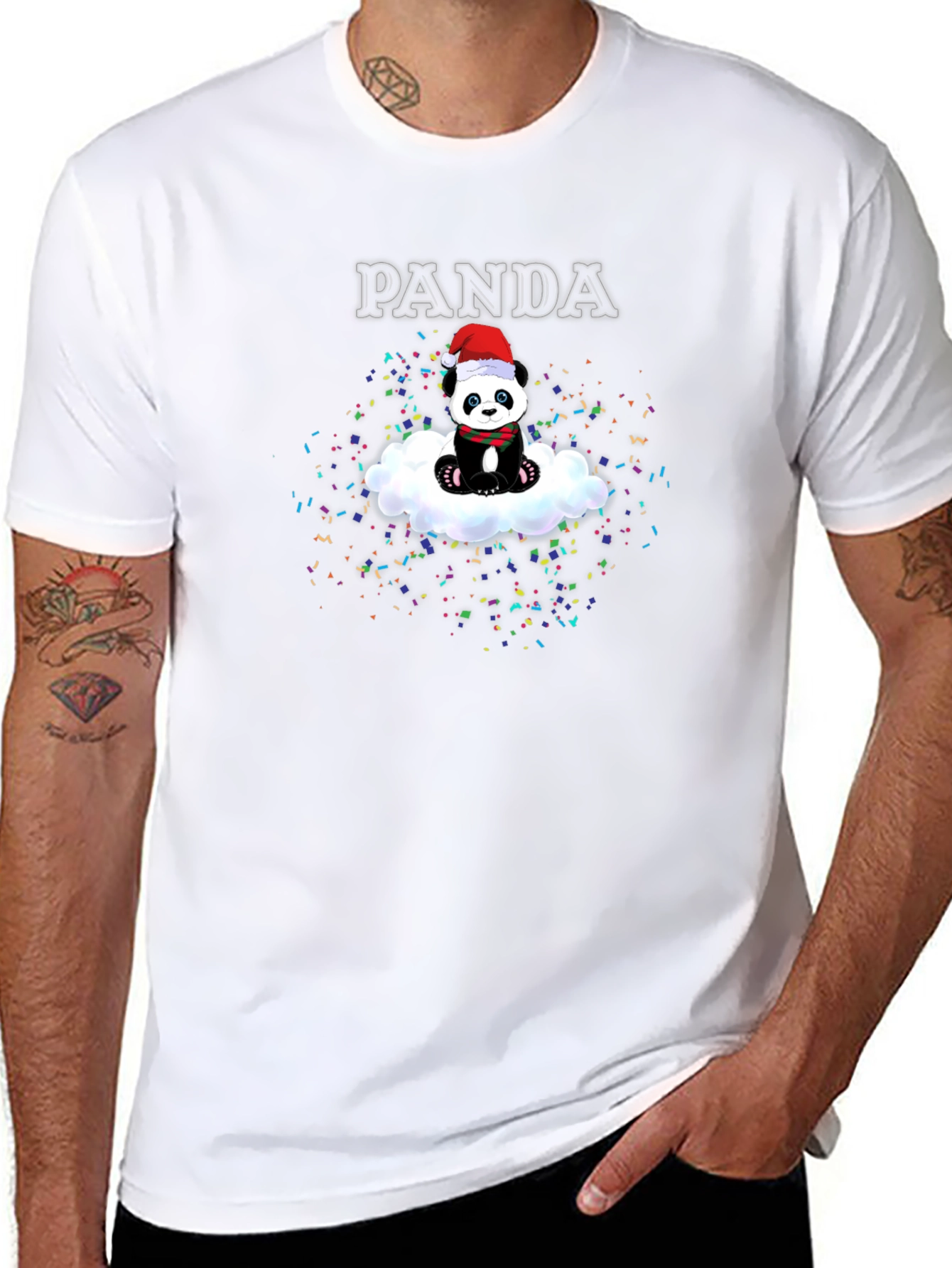 Panda Cloud Christmas T-Shirt