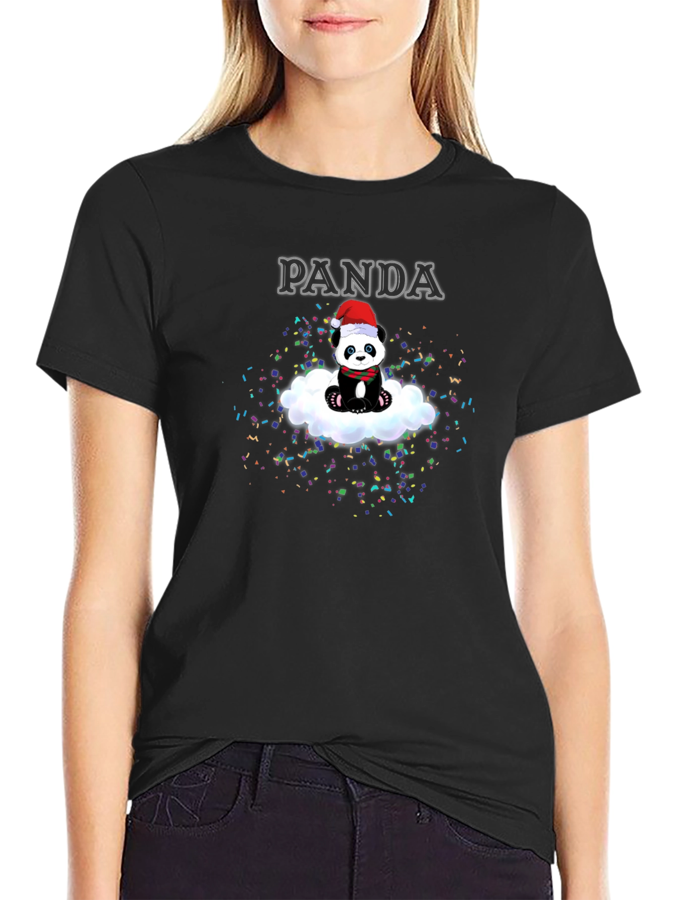 Panda Cloud Christmas T-Shirt