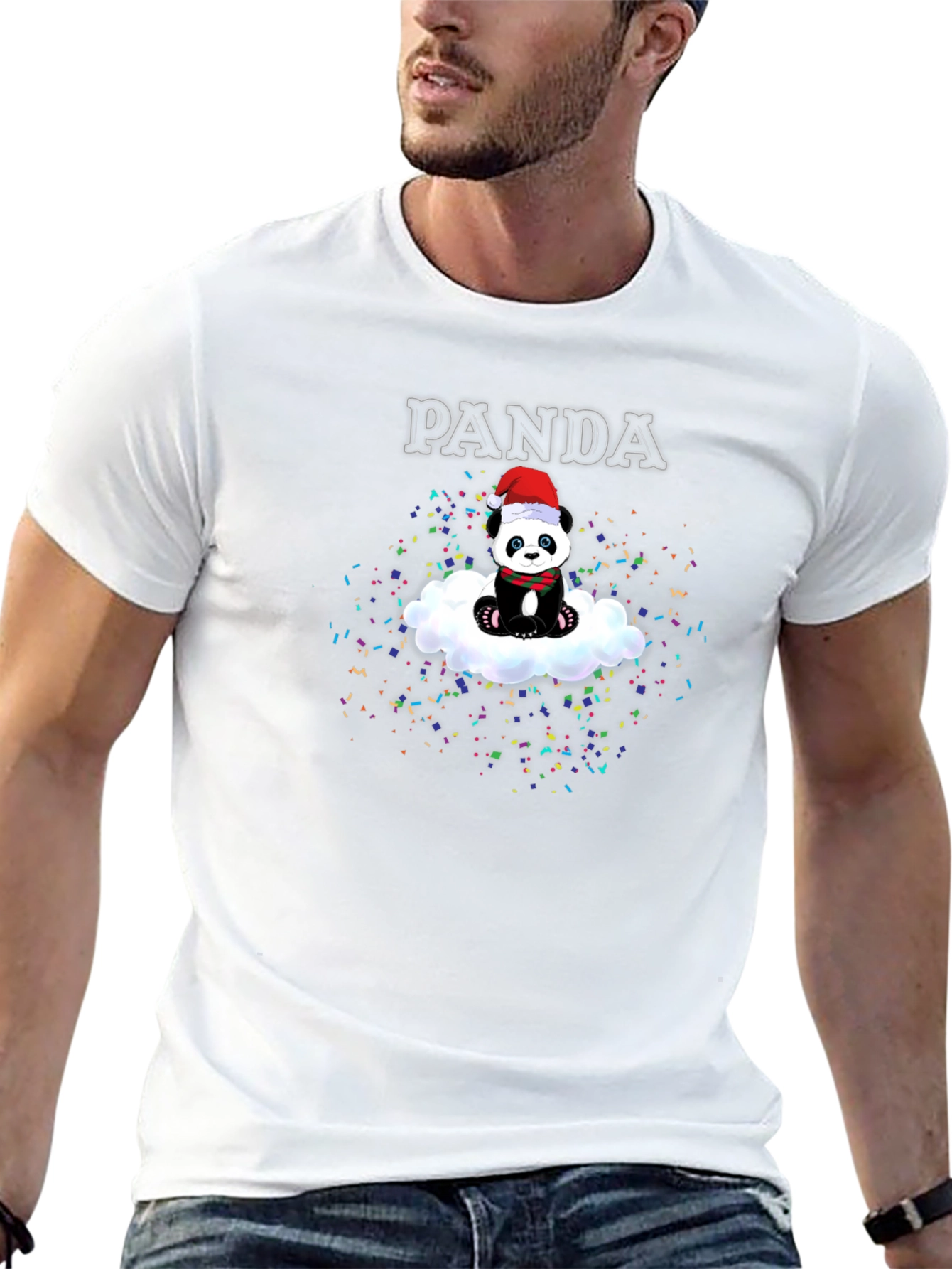 Panda Cloud Christmas T-Shirt