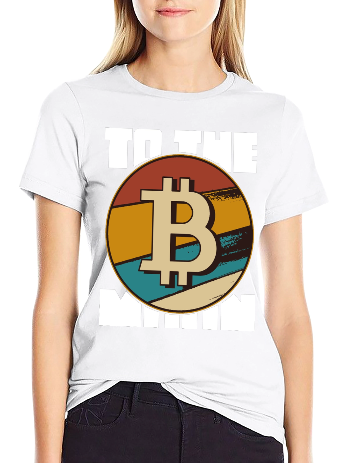 Bitcoin To The Moon T-Shirt - Retro Crypto Tee