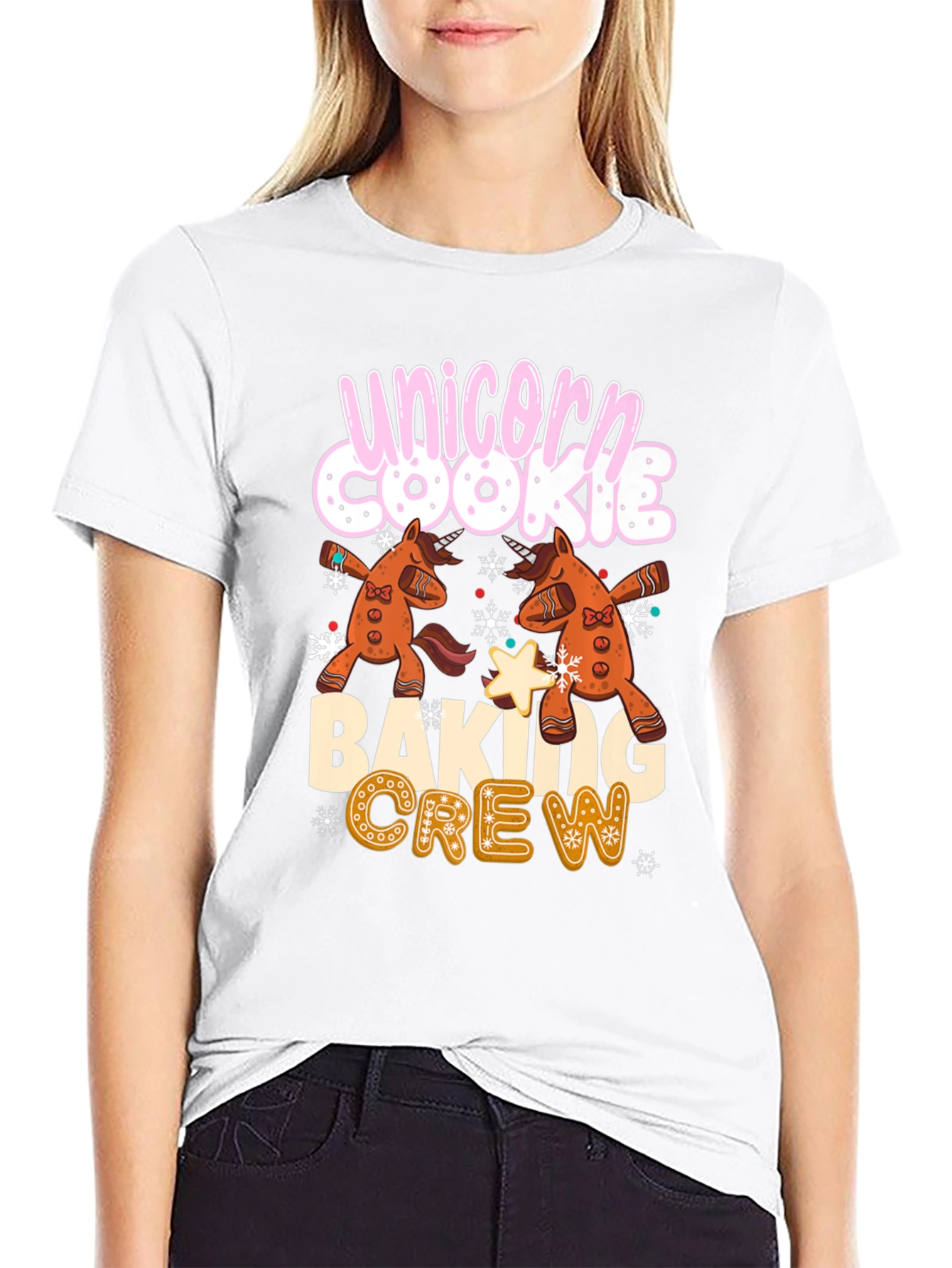 Unicorn Cookie Baking Crew T-Shirt