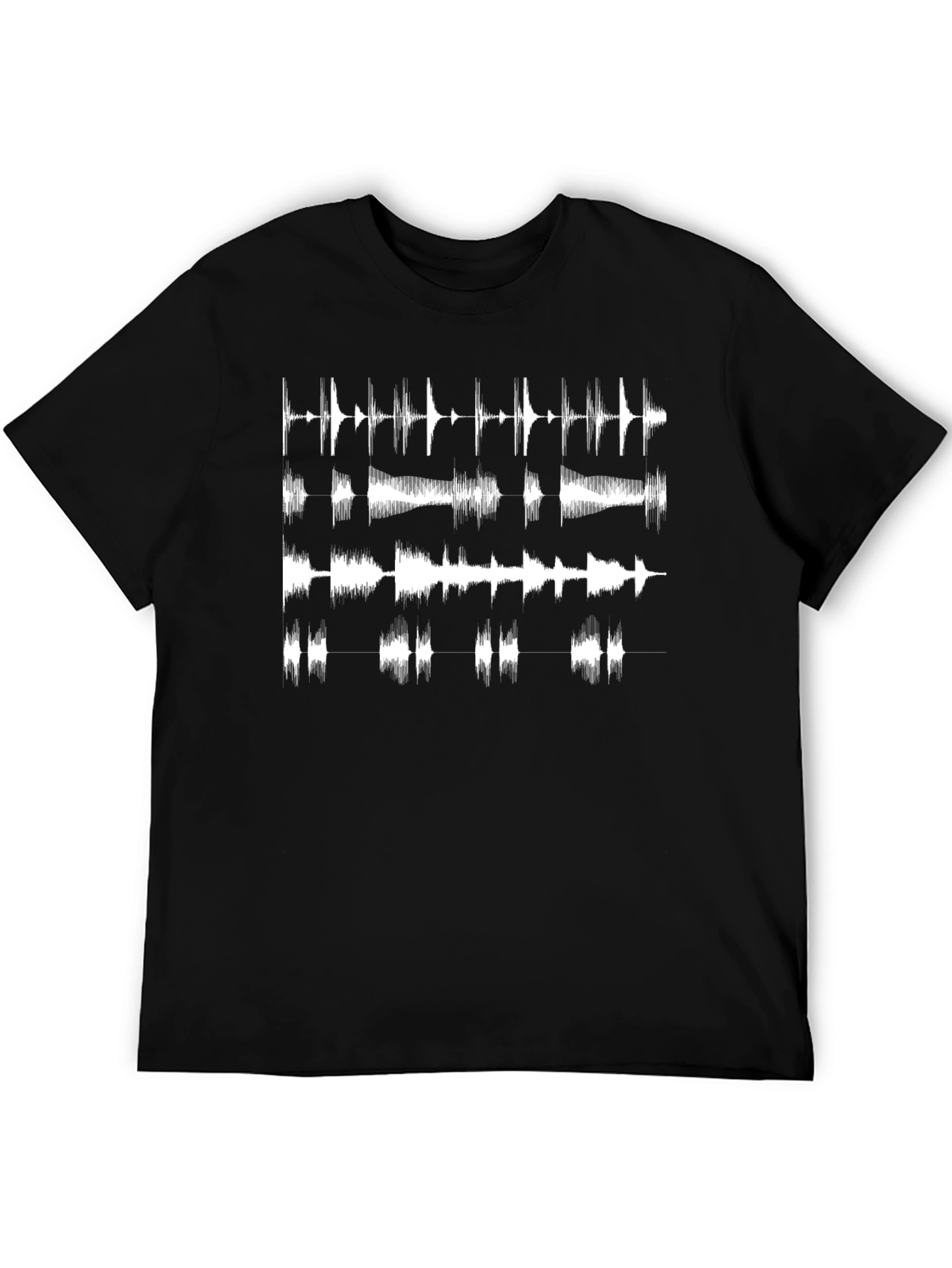 Soundwave Graphic Black T-Shirt - Modern Audio Design
