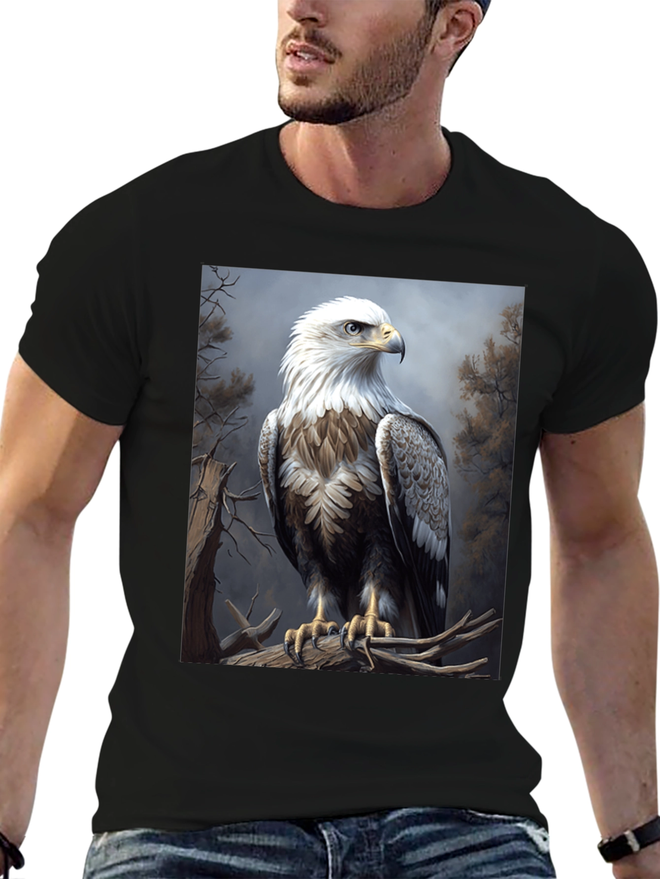 Eagle Graphic Tee - Majestic Bird Print