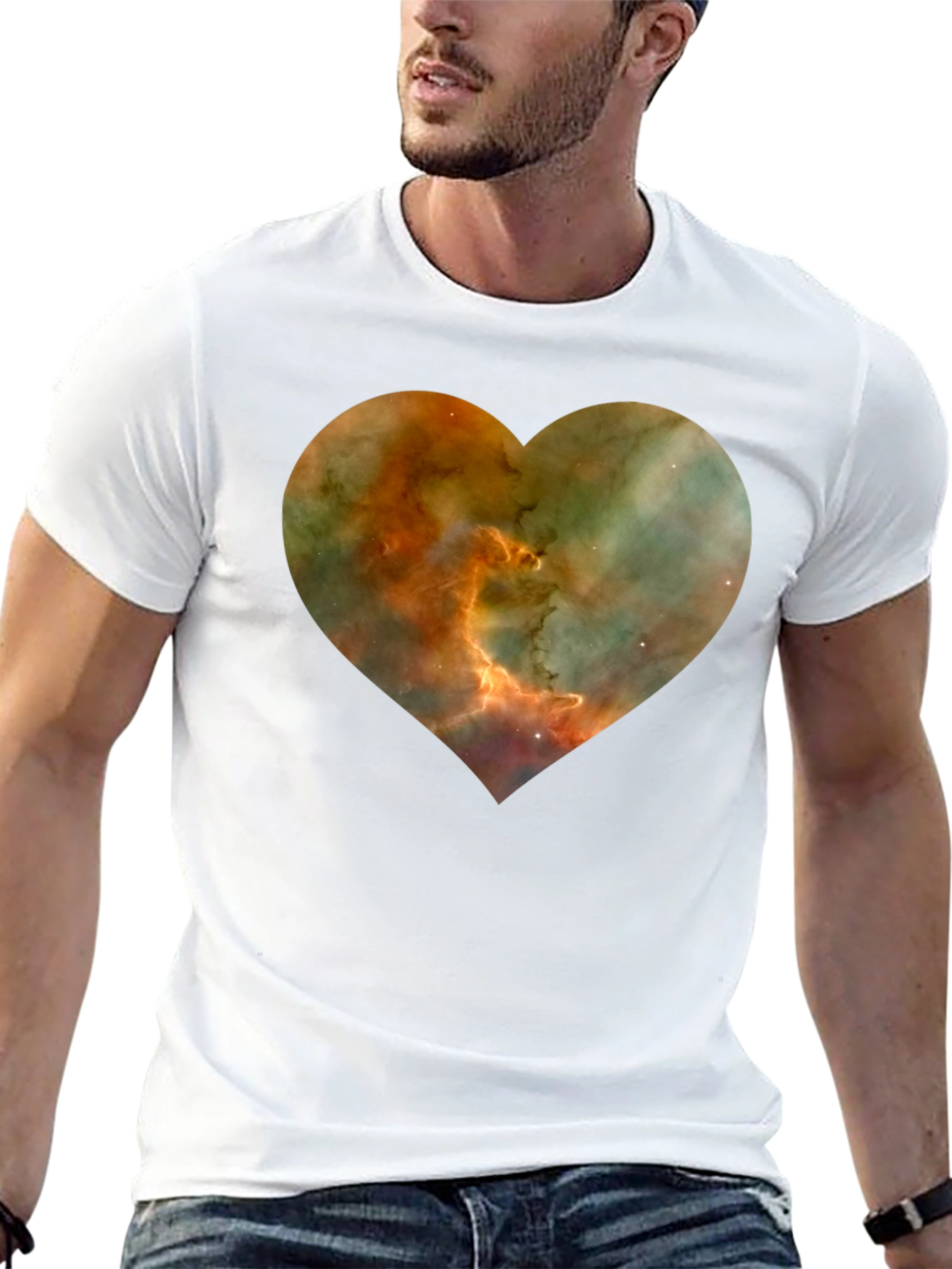 Nebula Heart Black Graphic Tee