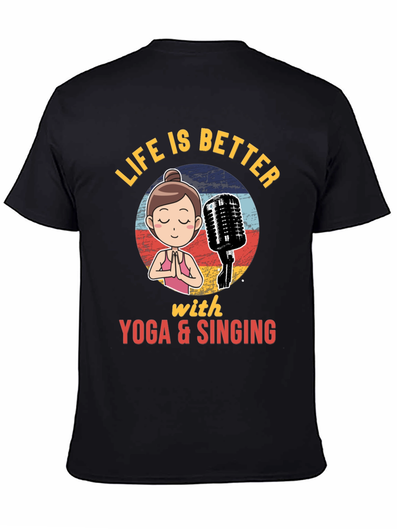 Yoga & Singing Graphic T-Shirt - Relaxing and Fun!