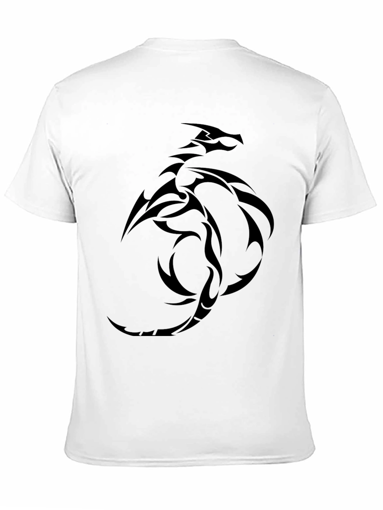 Black Dragon Tribal Graphic Tee - Mens Casual Shirt