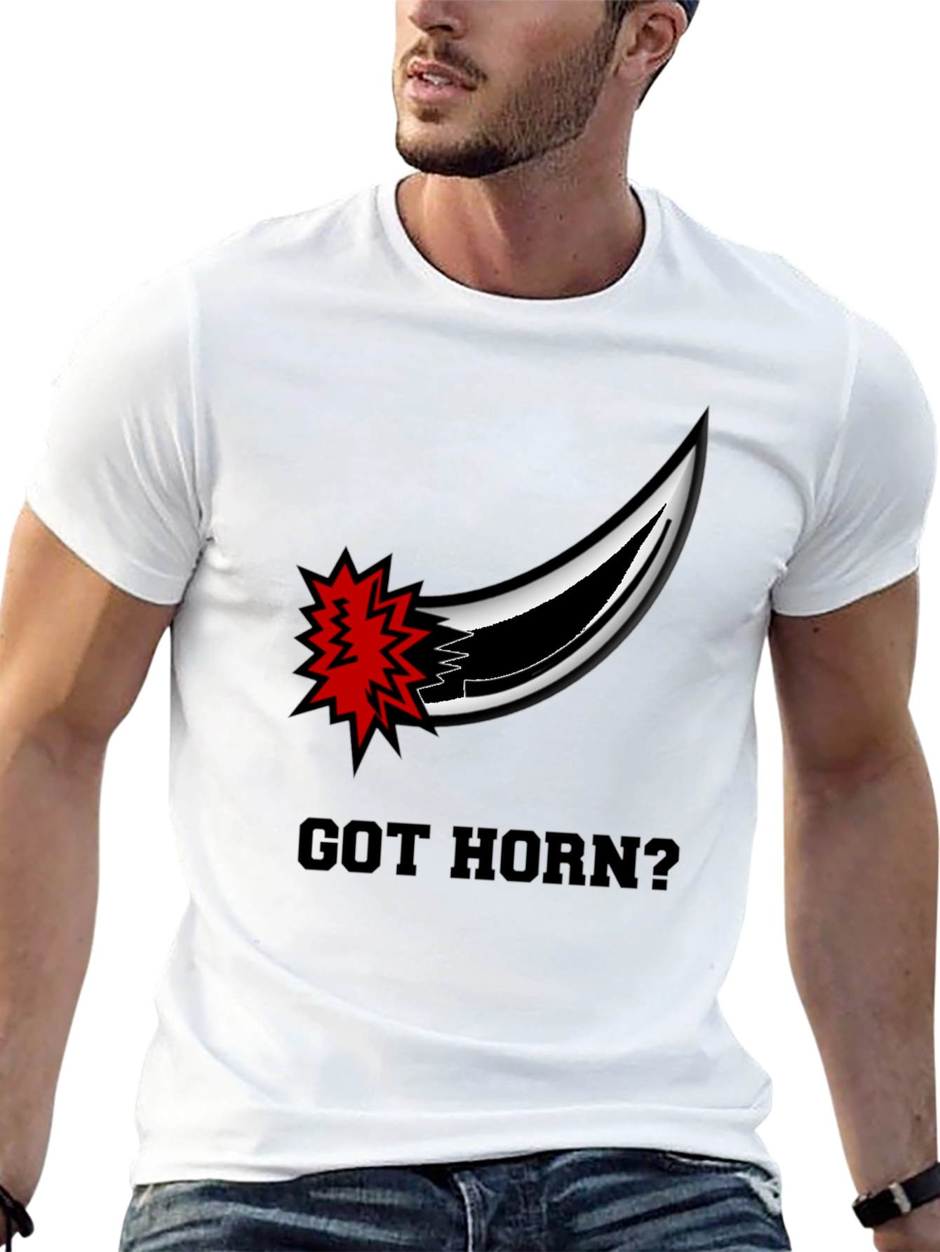 Got Horn? Graphic Black T-Shirt