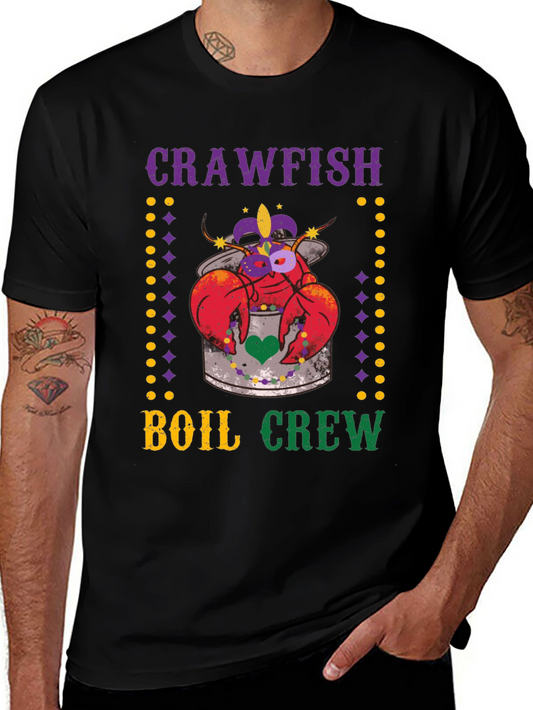 Crawfish Boil Crew Mardi Gras T-Shirt