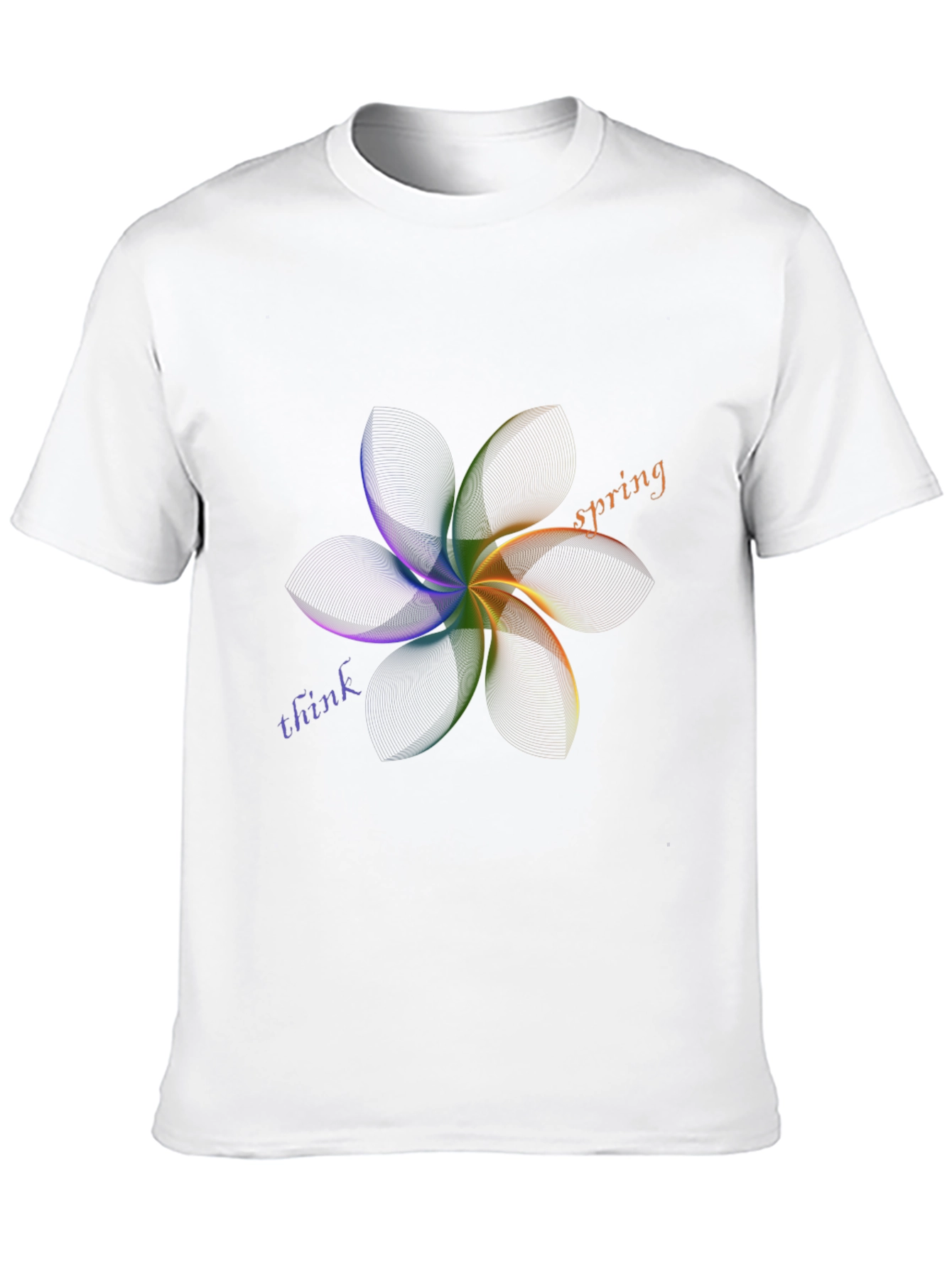Think Spring Graphic Tee - Stylish Mens Black T-Shirt