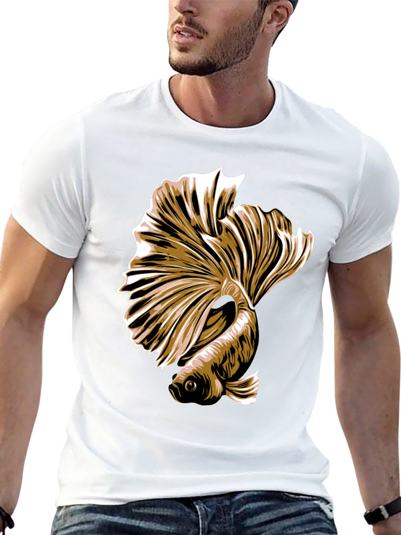 Betta Fish Graphic Tee - Stylish Mens T-Shirt