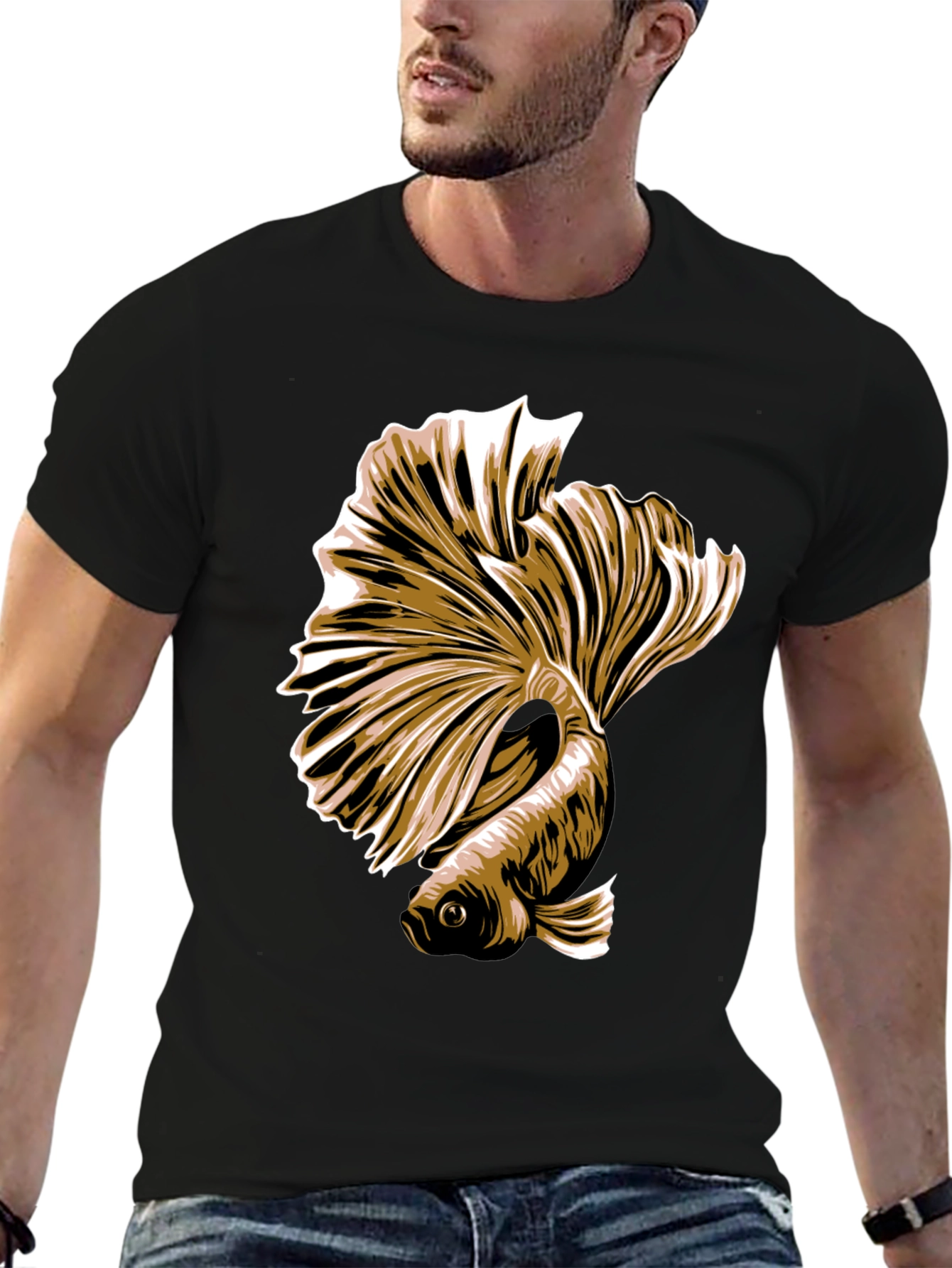 Betta Fish Graphic Tee - Stylish Mens T-Shirt