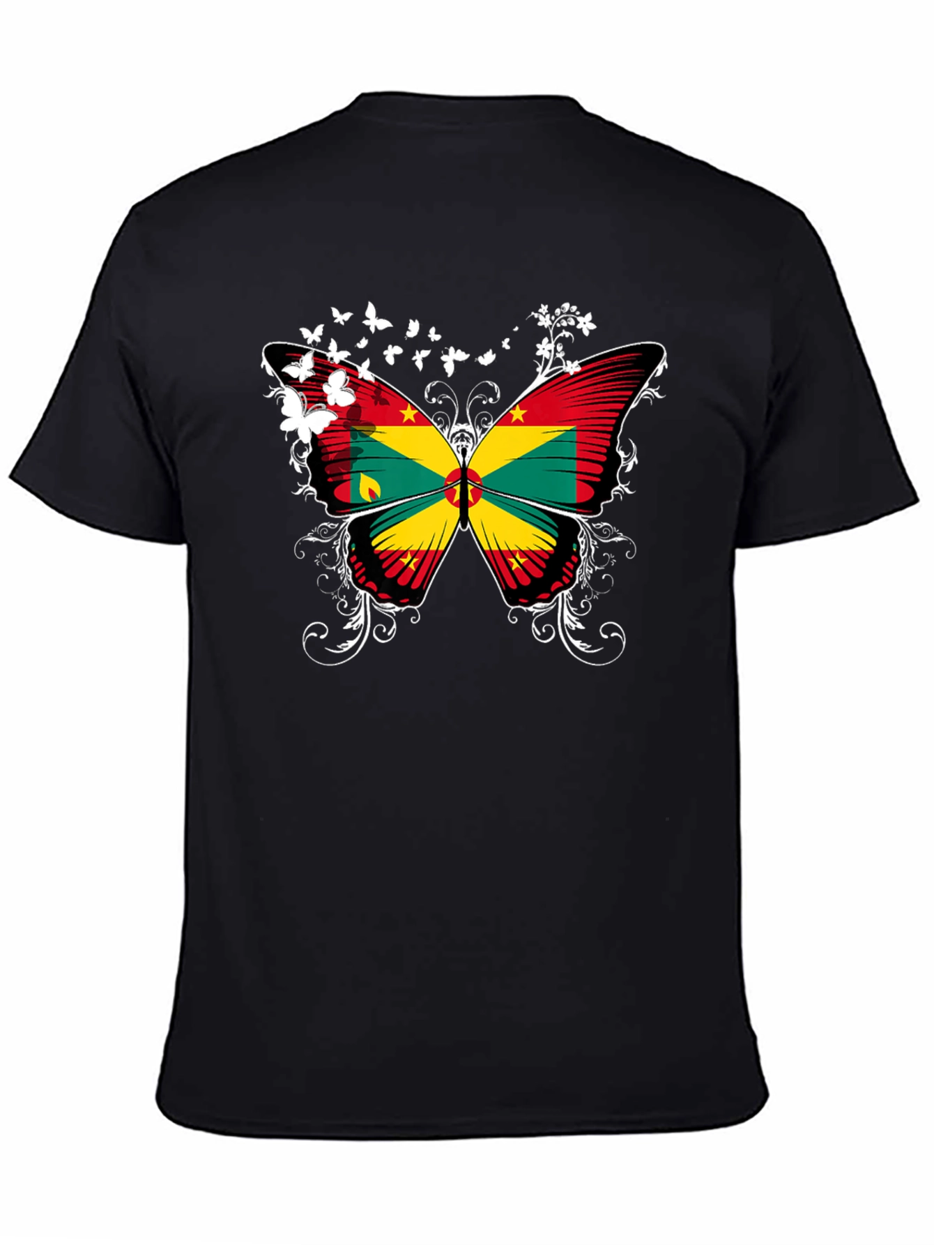 Grenada Butterfly T-Shirt - Black Tee
