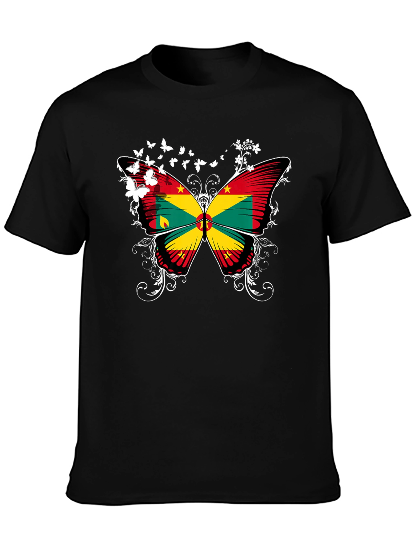Grenada Butterfly T-Shirt - Black Tee