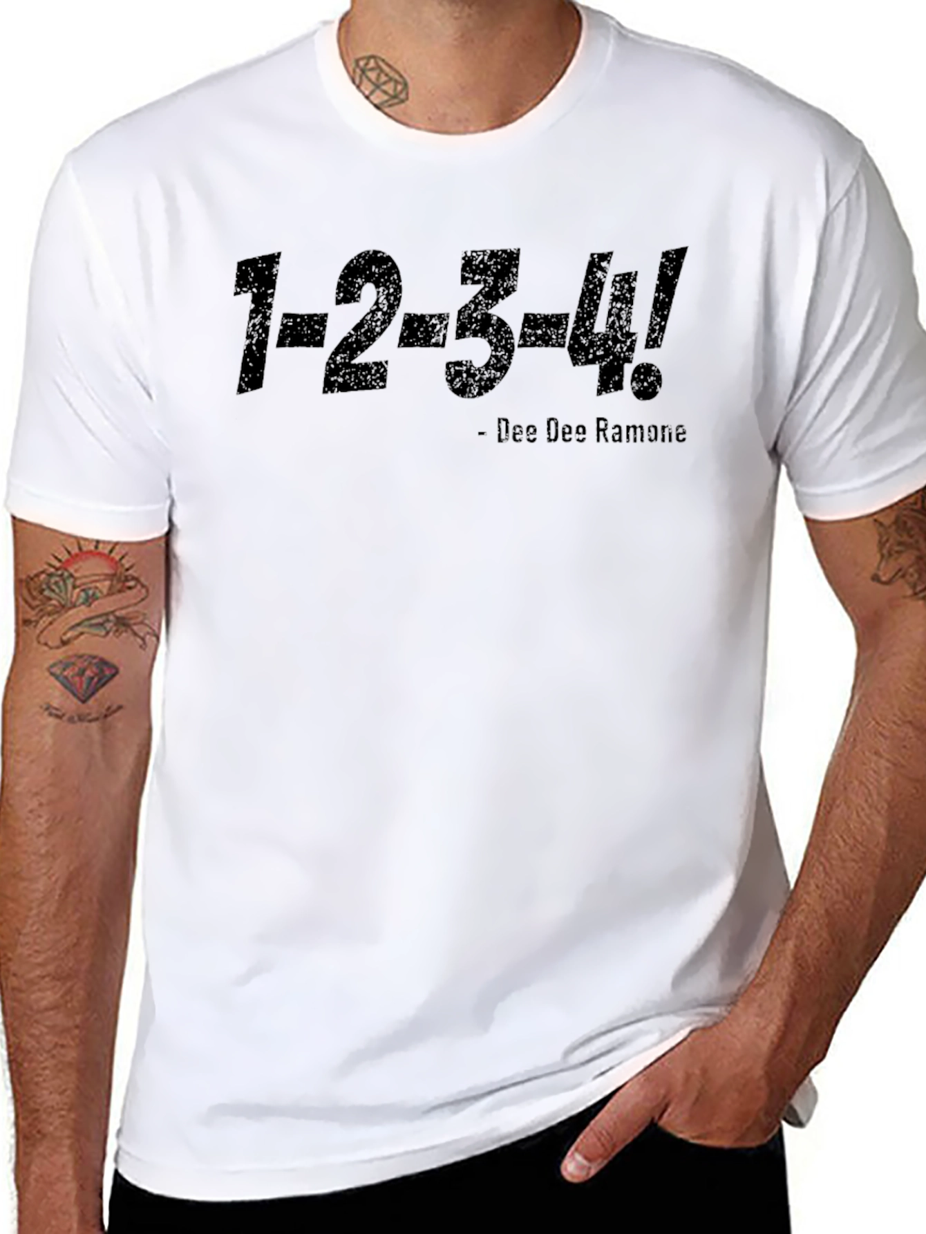 Dee Dee Ramone 1-2-3-4! Graphic T-Shirt