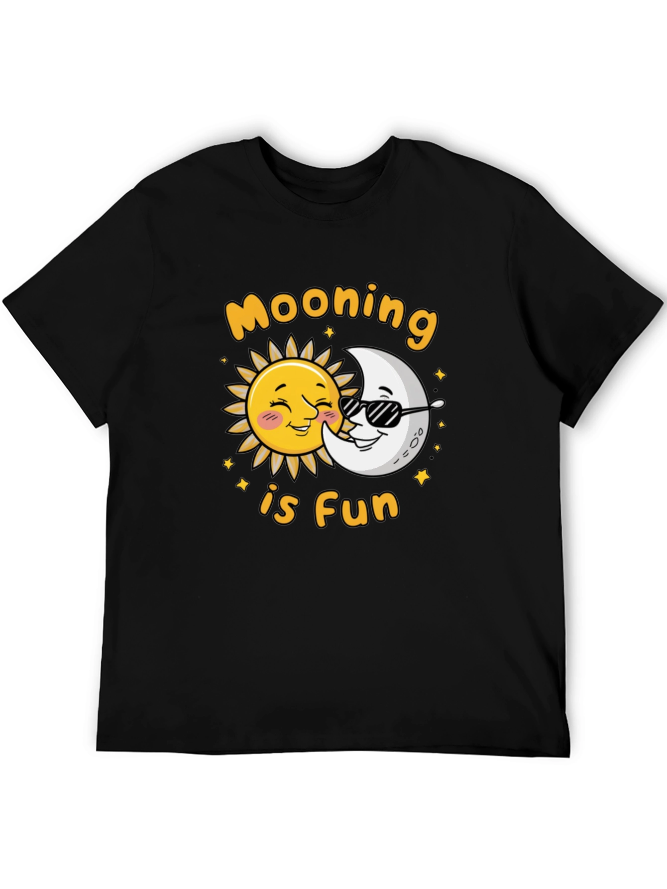 Moons is Fun Black T-Shirt