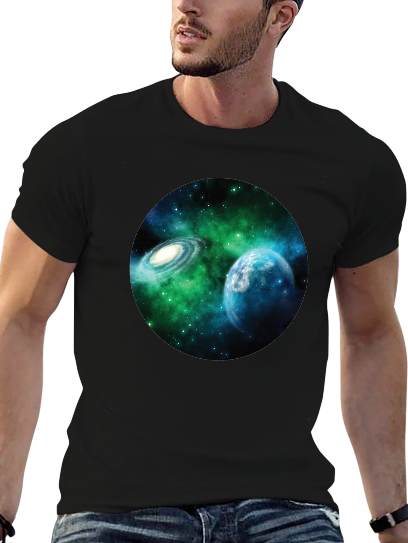 Galaxy Graphic Black T-Shirt