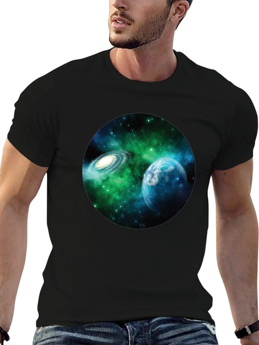 Galaxy Graphic Black T-Shirt