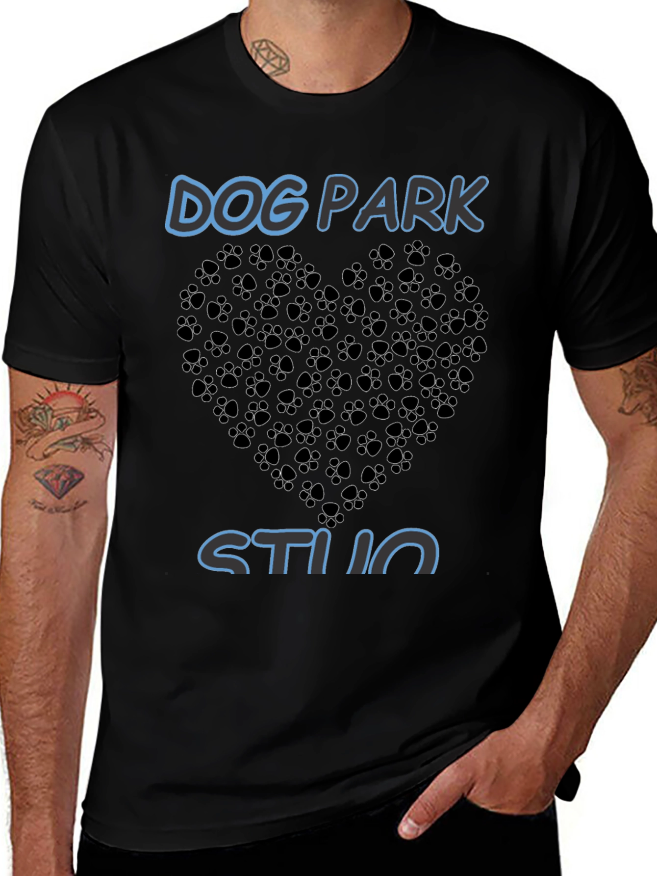 Dog Park Studio Black Crewneck T-shirt