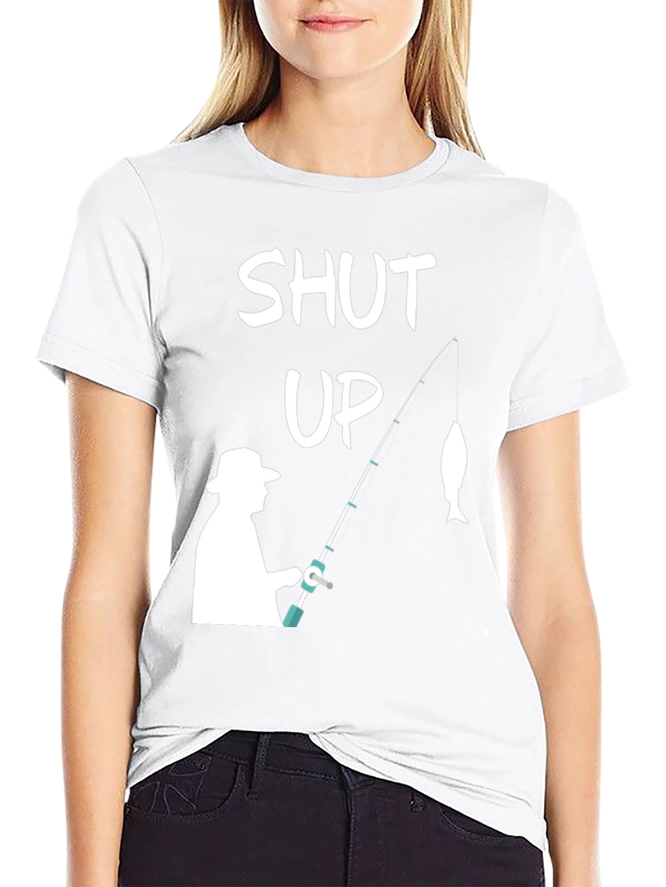 Shut Up Fishing T-Shirt - Funny Angler Tee