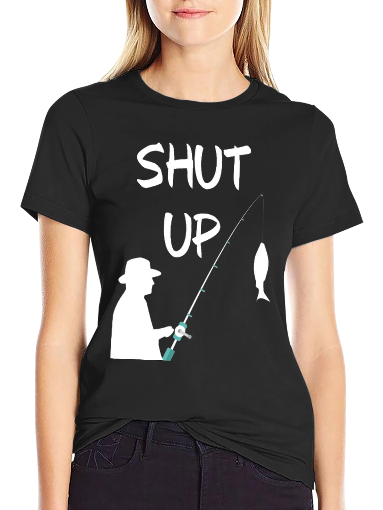 Shut Up Fishing T-Shirt - Funny Angler Tee