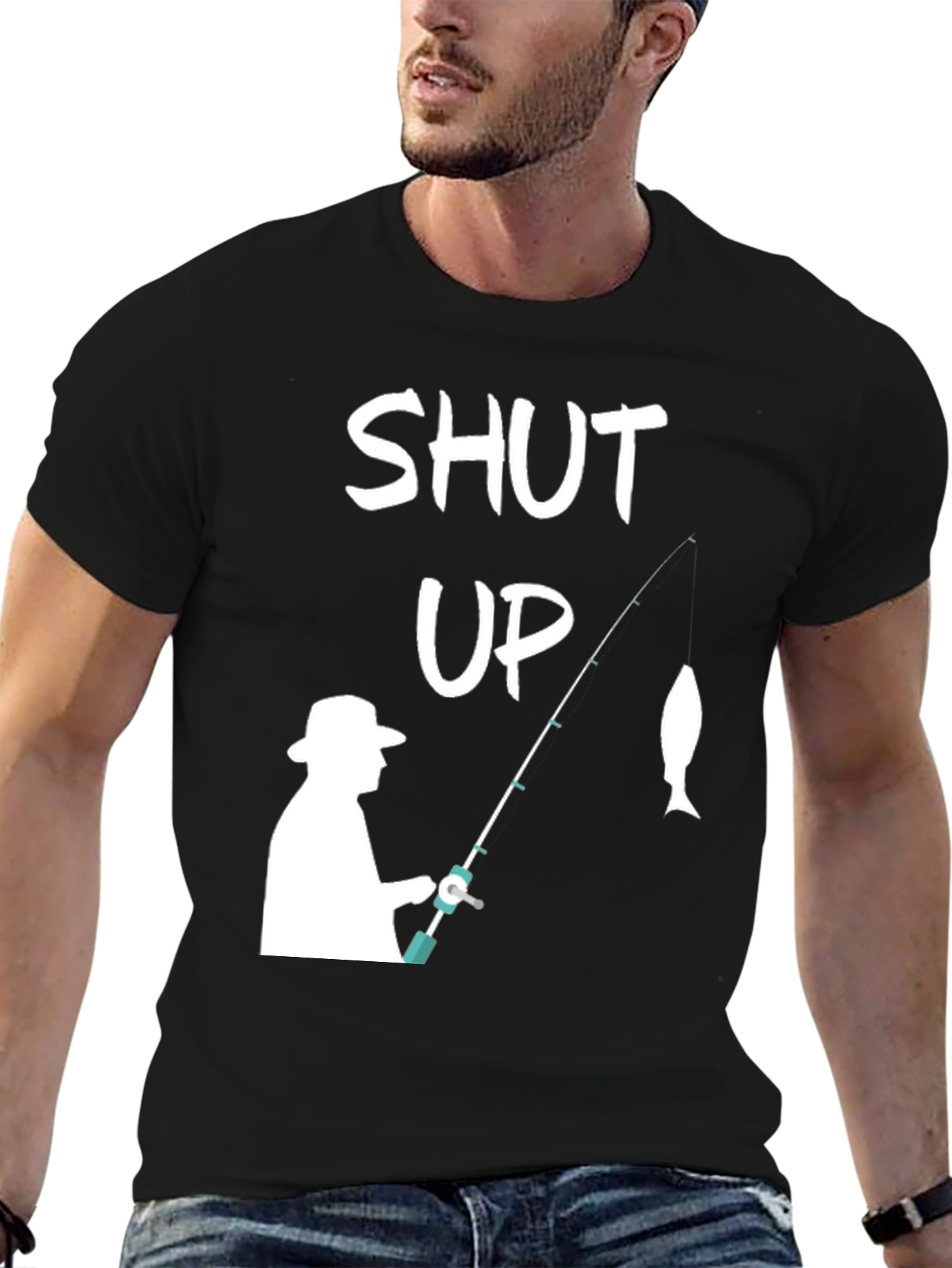 Shut Up Fishing T-Shirt - Funny Angler Tee
