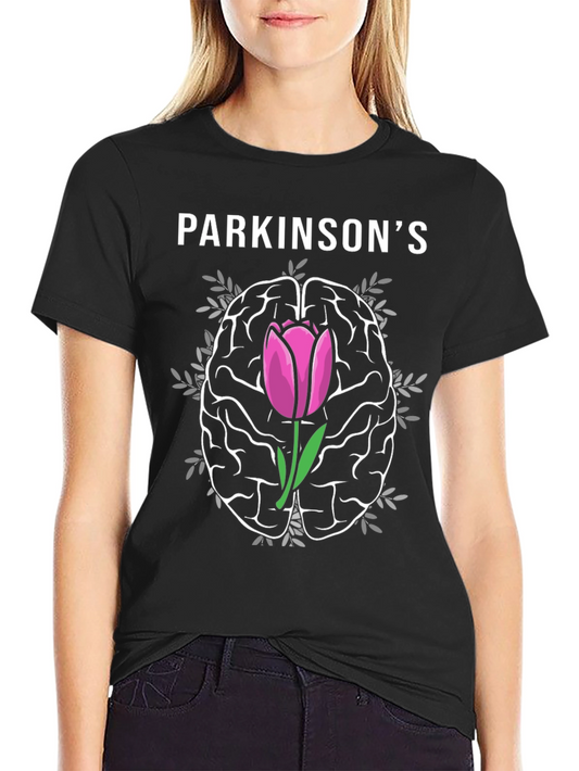 Parkinsons Awareness Brain Tulip T-Shirt