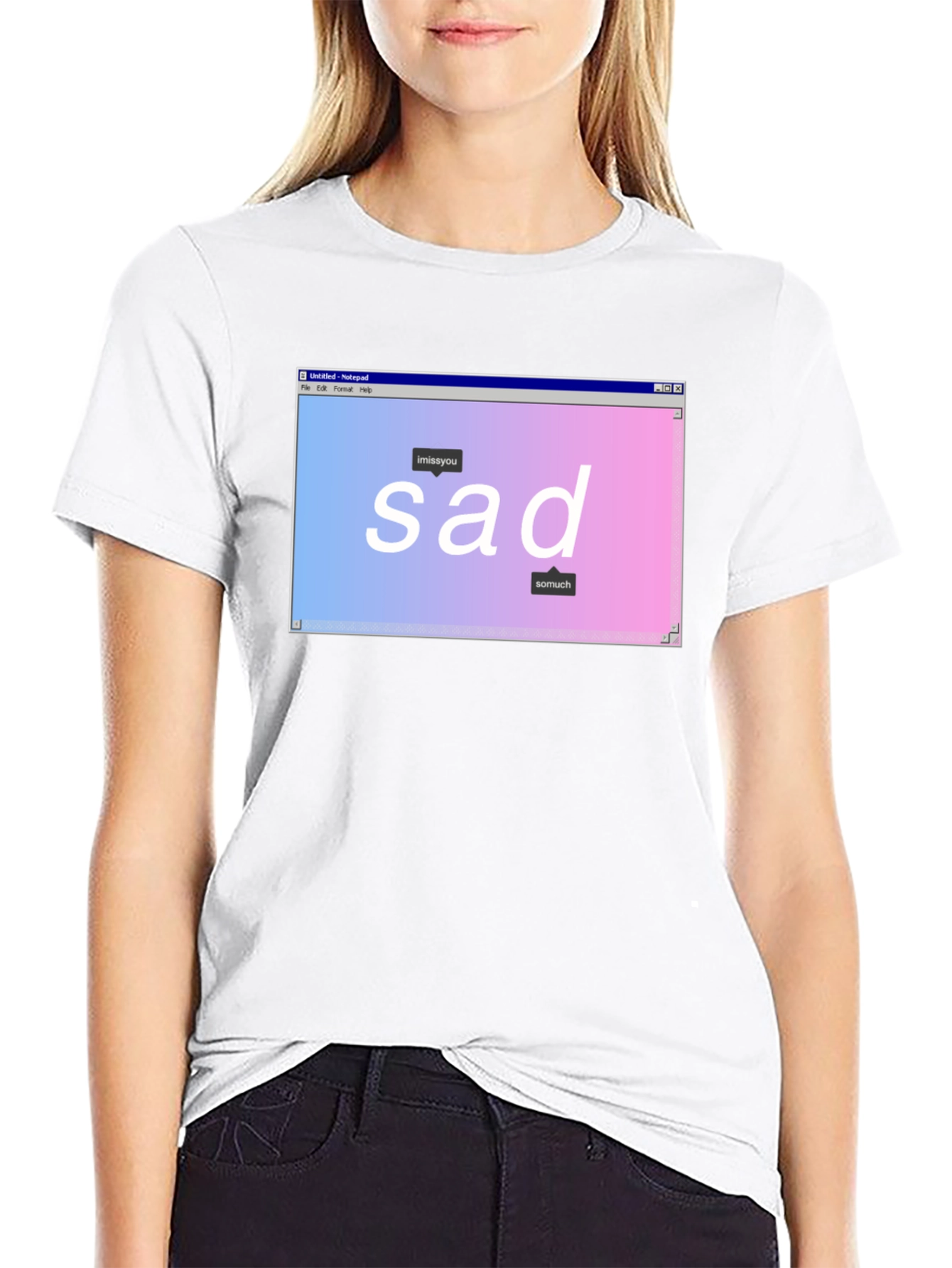 Sad Aesthetic Graphic T-Shirt